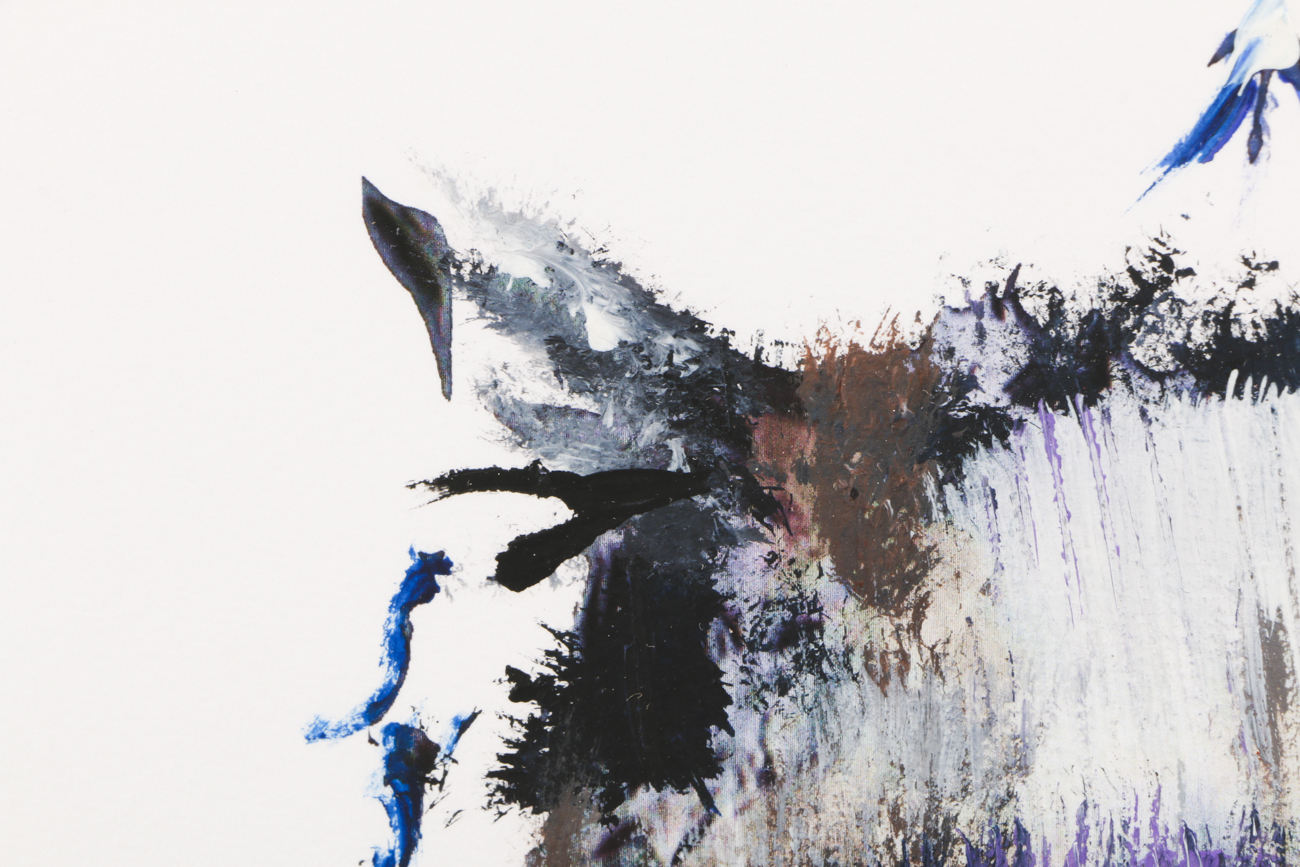 Robert Lackney Mixed Media Acrylic on Paper "Waterfall Dream Memory"