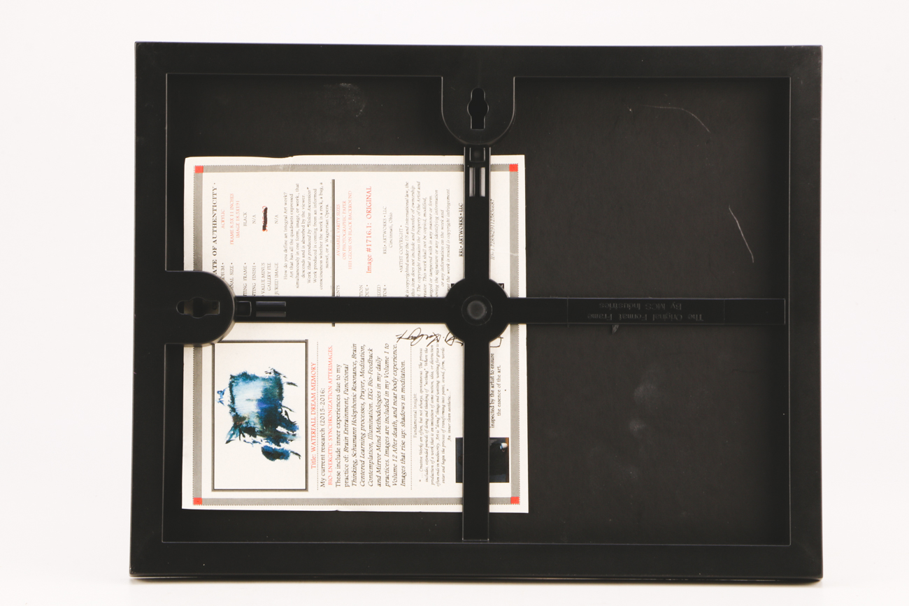 Robert Lackney Mixed Media Acrylic on Paper "Waterfall Dream Memory"