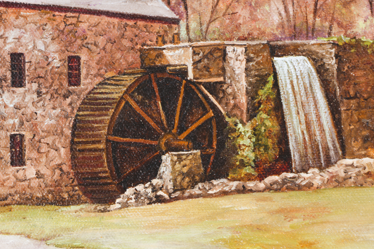 Jan Bernard Original Oil Landscape with Horse & Buggy on Canvas