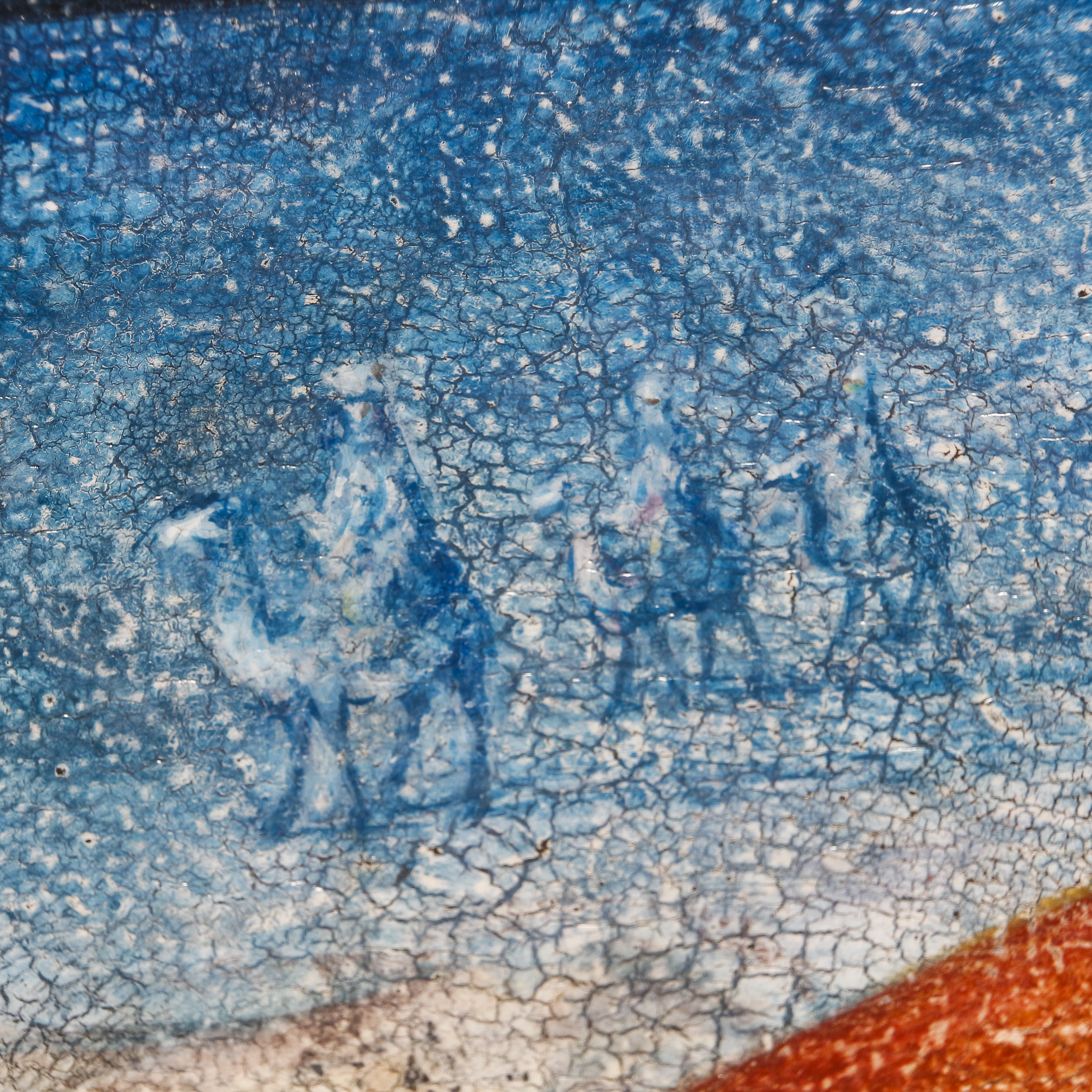 Hermushio Rembrud Large Oil Painting on Board With Scenes of the Life of Christ