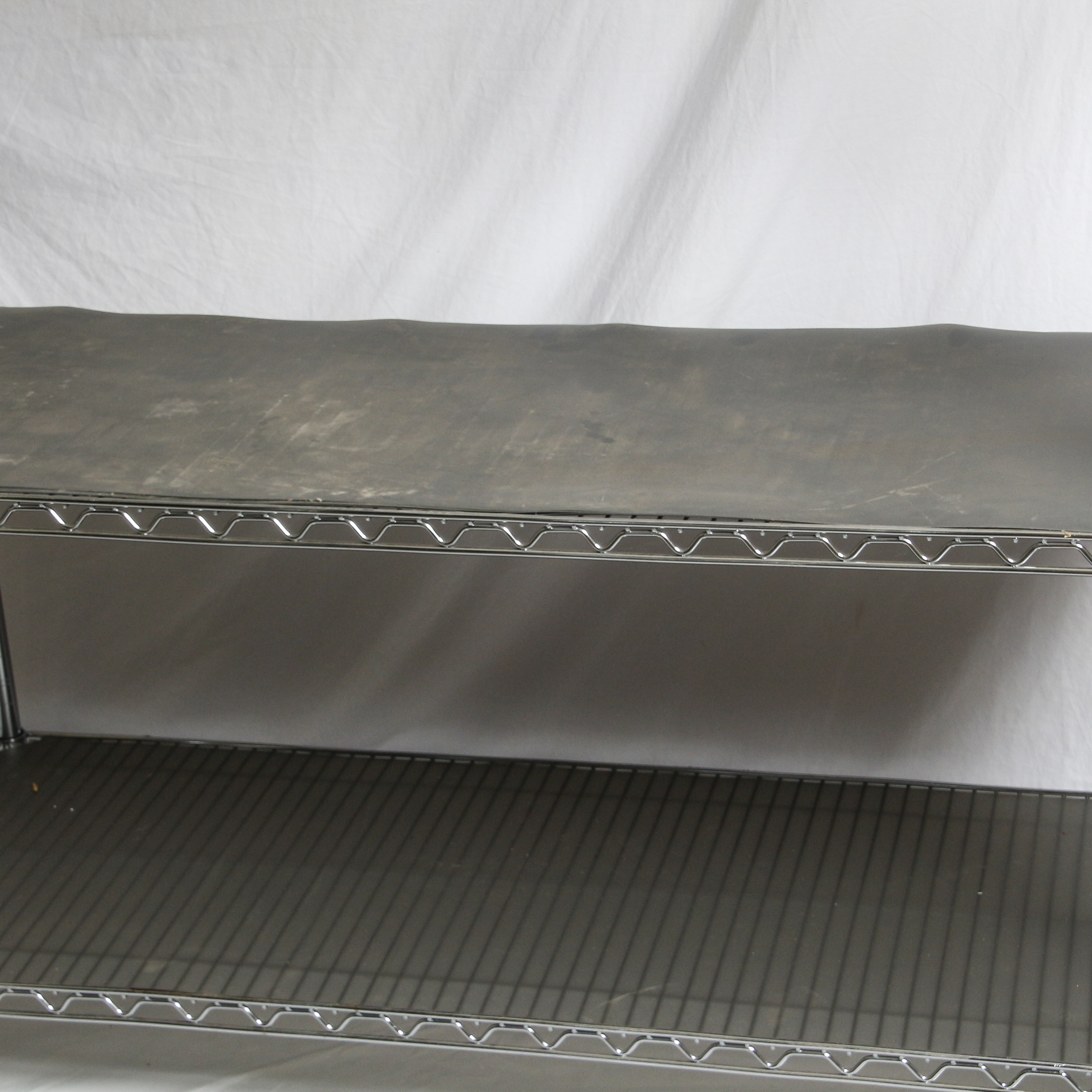 Set of Three Metal Shelving Racks