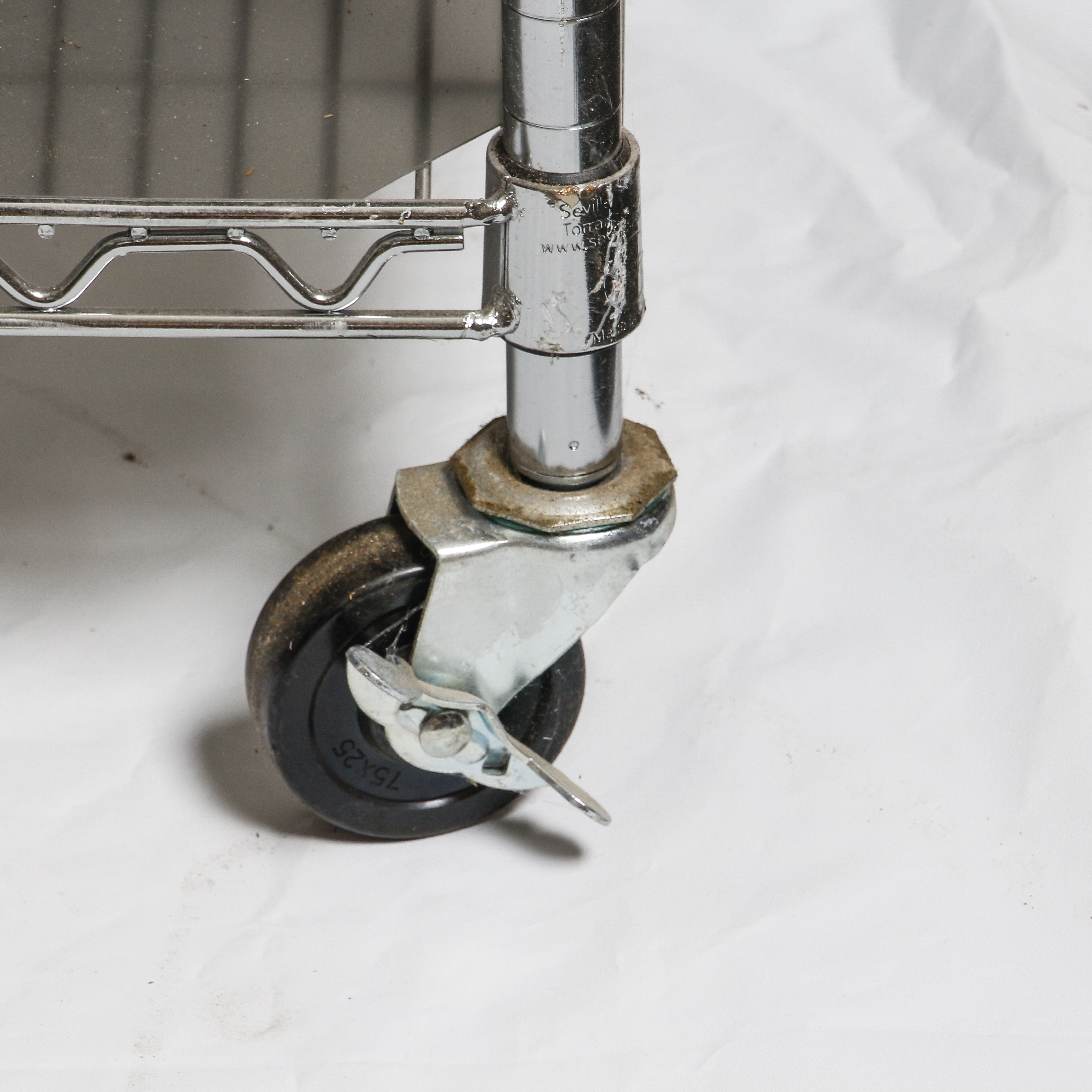 Set of Three Metal Shelving Racks