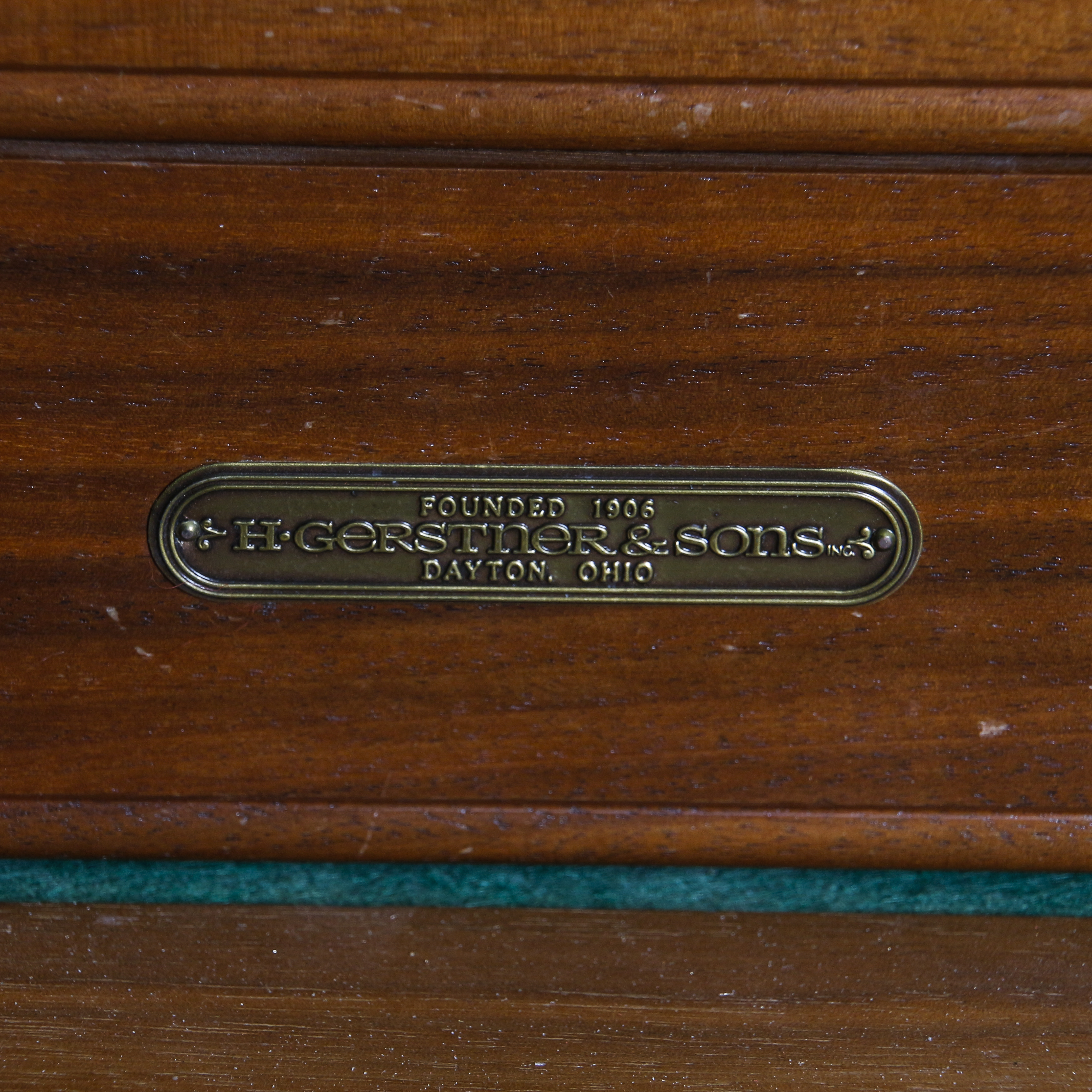 H. Gertsner & Sons Wooden Tool Chest on Metal Stand