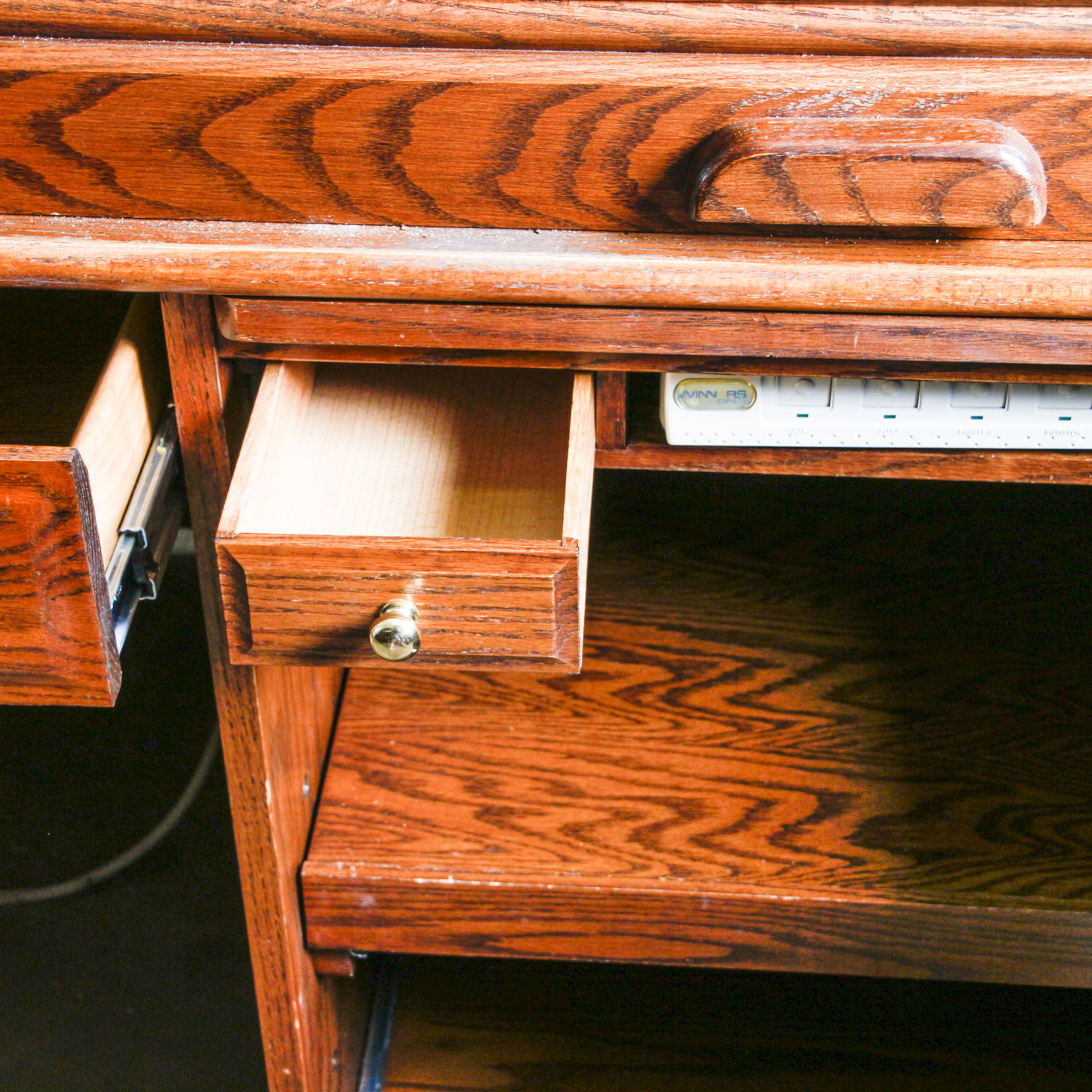 Vintage Oak Roll-Top Desk by Winners Only, Inc.