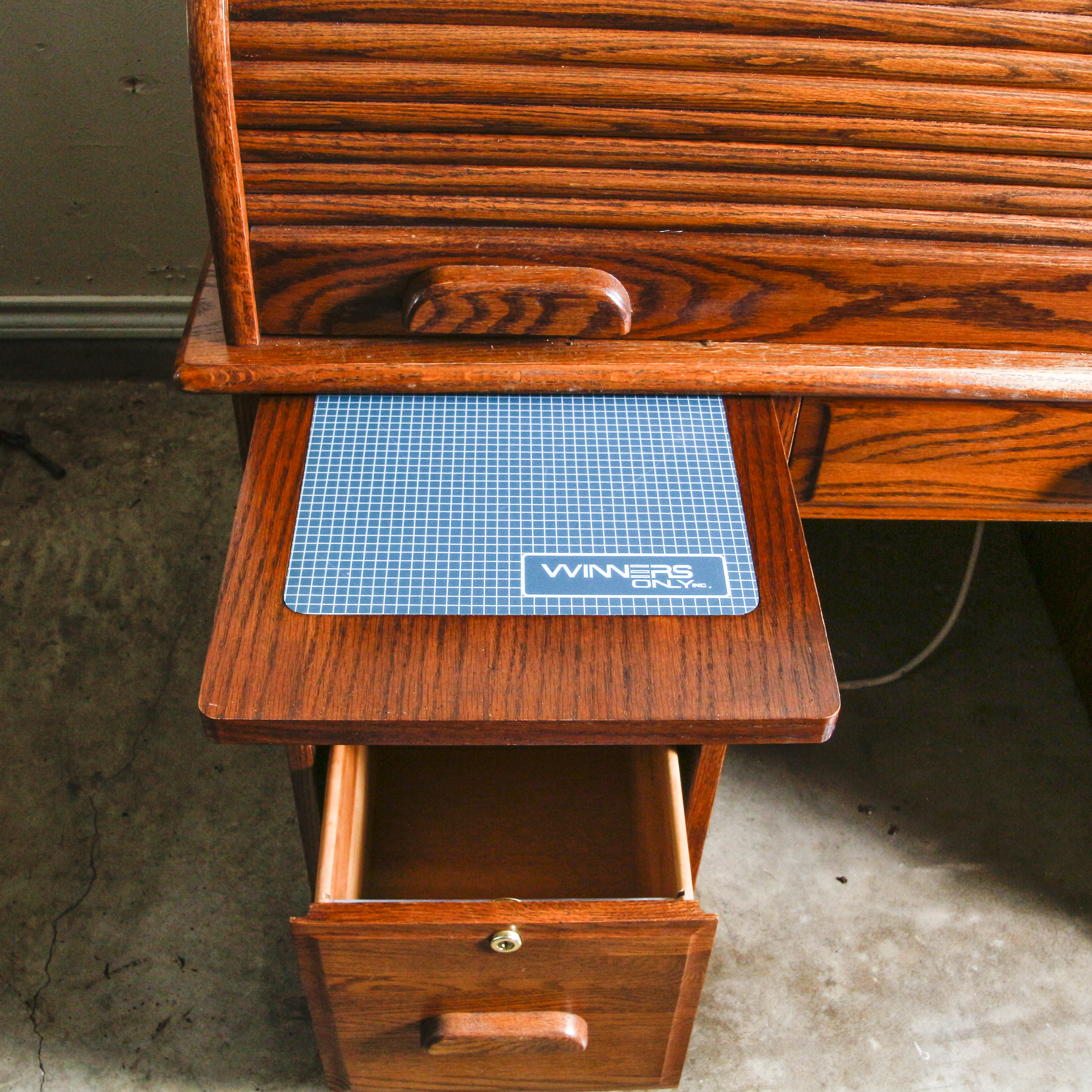Vintage Oak Roll-Top Desk by Winners Only, Inc.