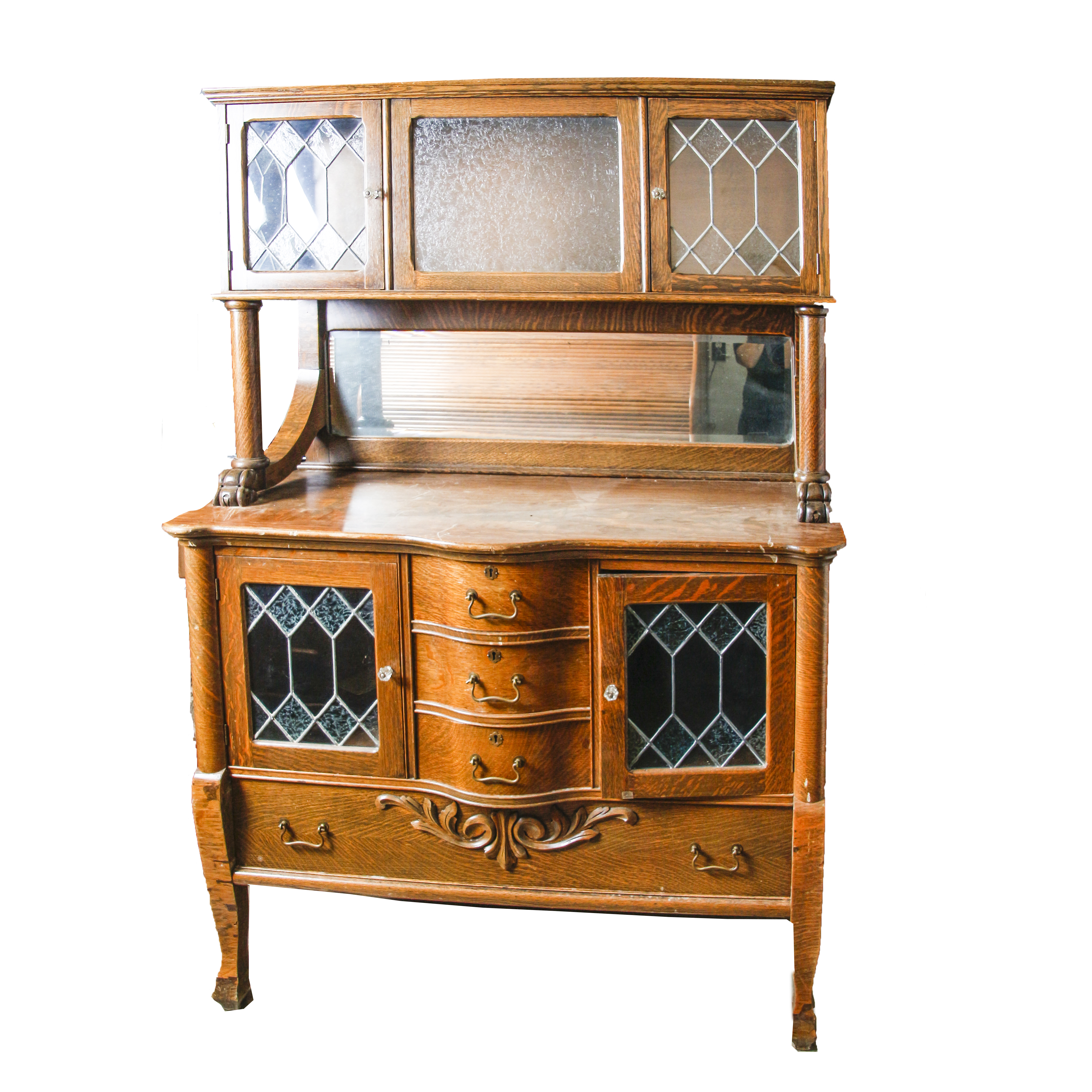 Early 20th Century English Oak Sideboard