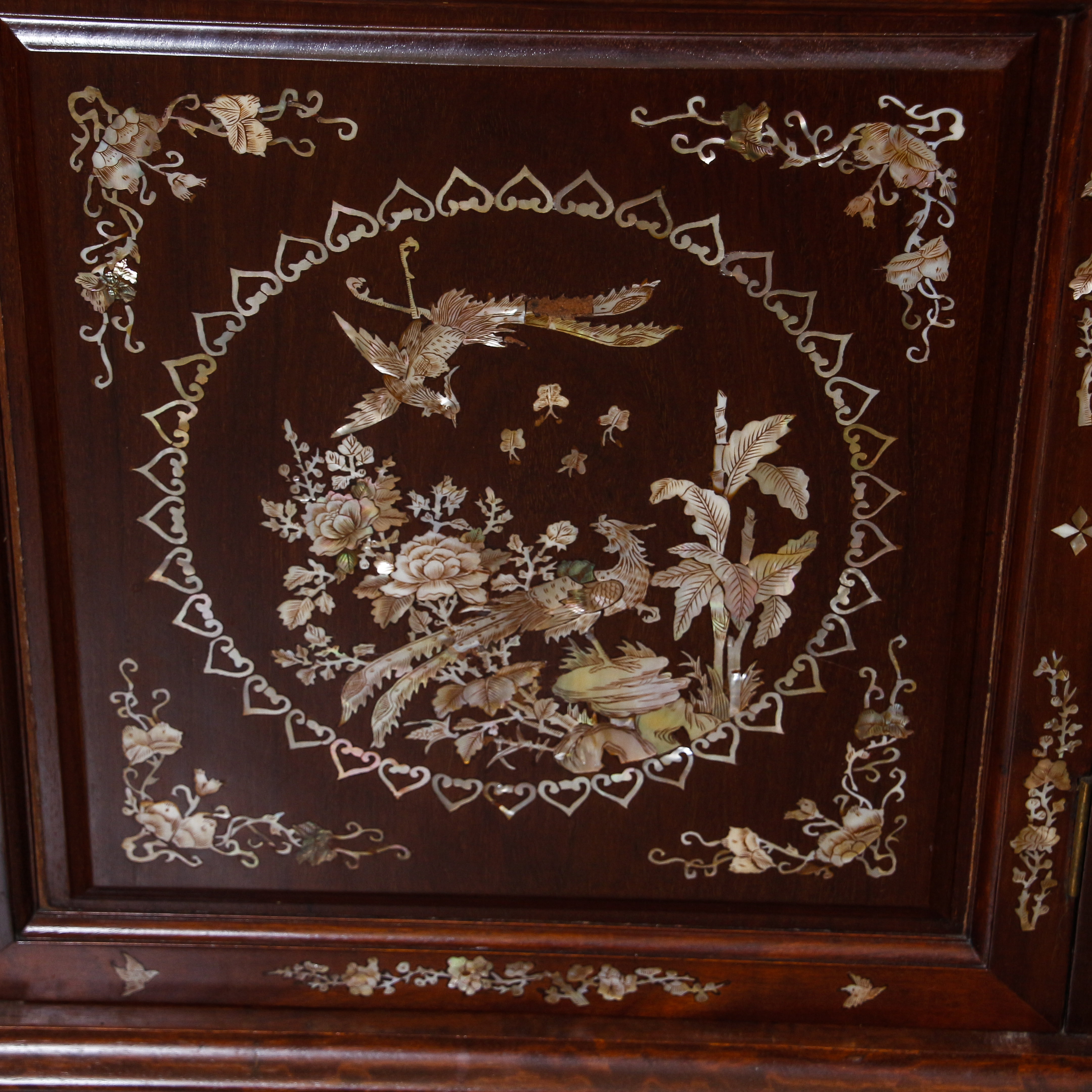 Chinoiserie Wai Hing Mother of Pearl Inlaid Grandfather Clock