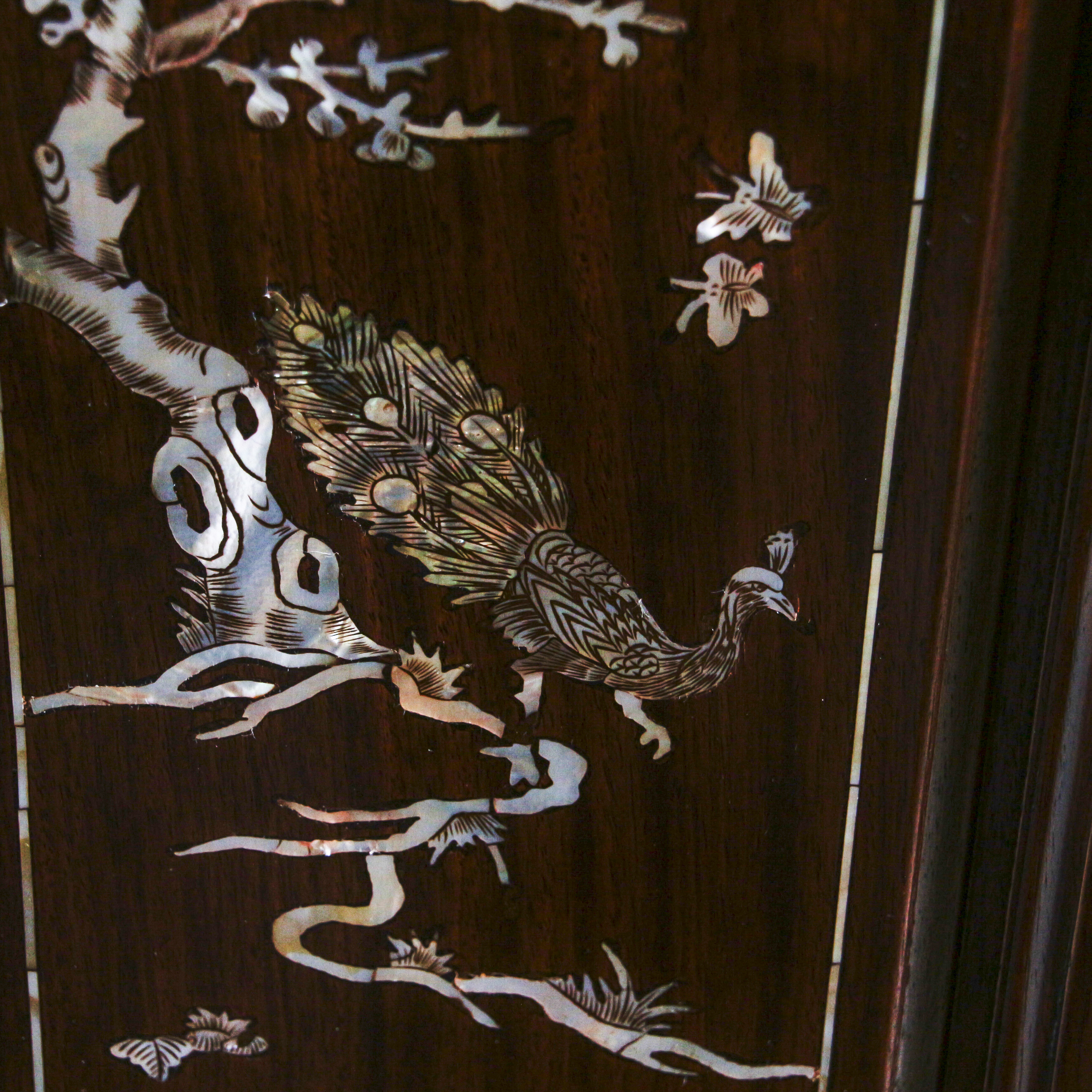Chinoiserie Wai Hing Mother of Pearl Inlaid Grandfather Clock