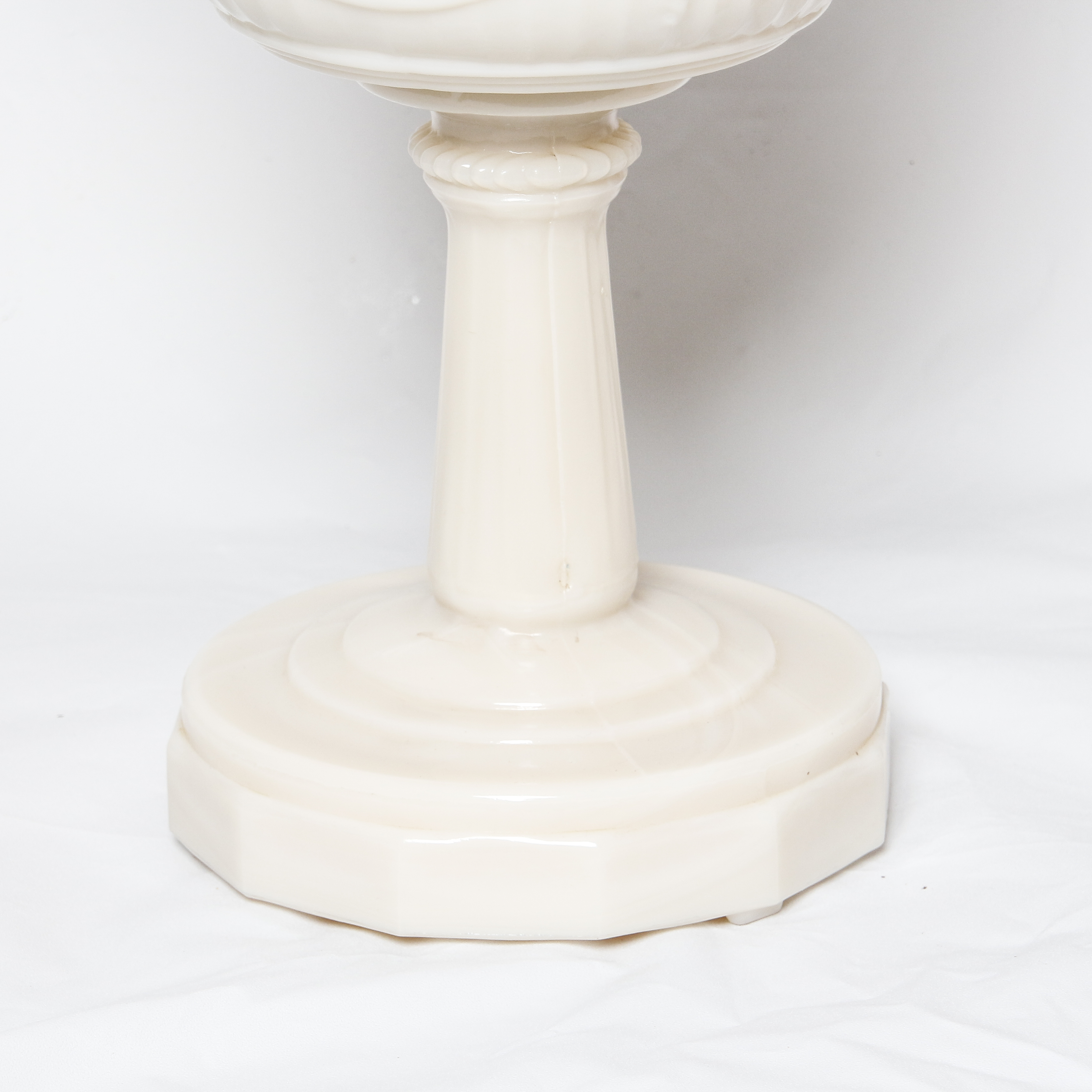 Vintage Aladdin White and Red Glass Oil Lamps