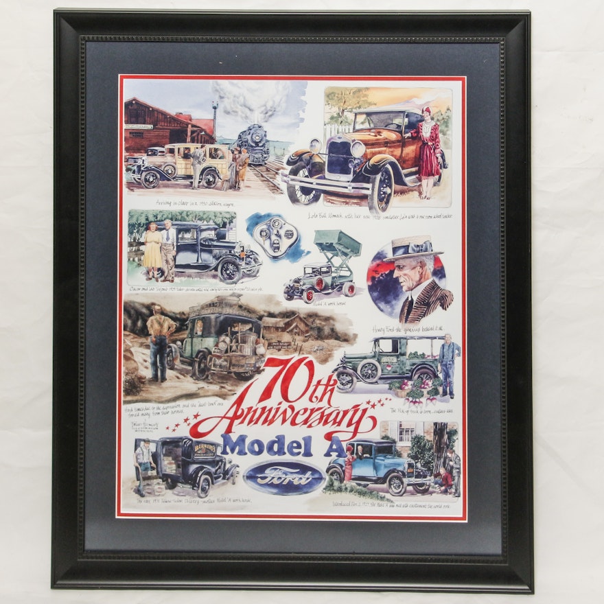 Ford 70th Anniversary Model A Poster