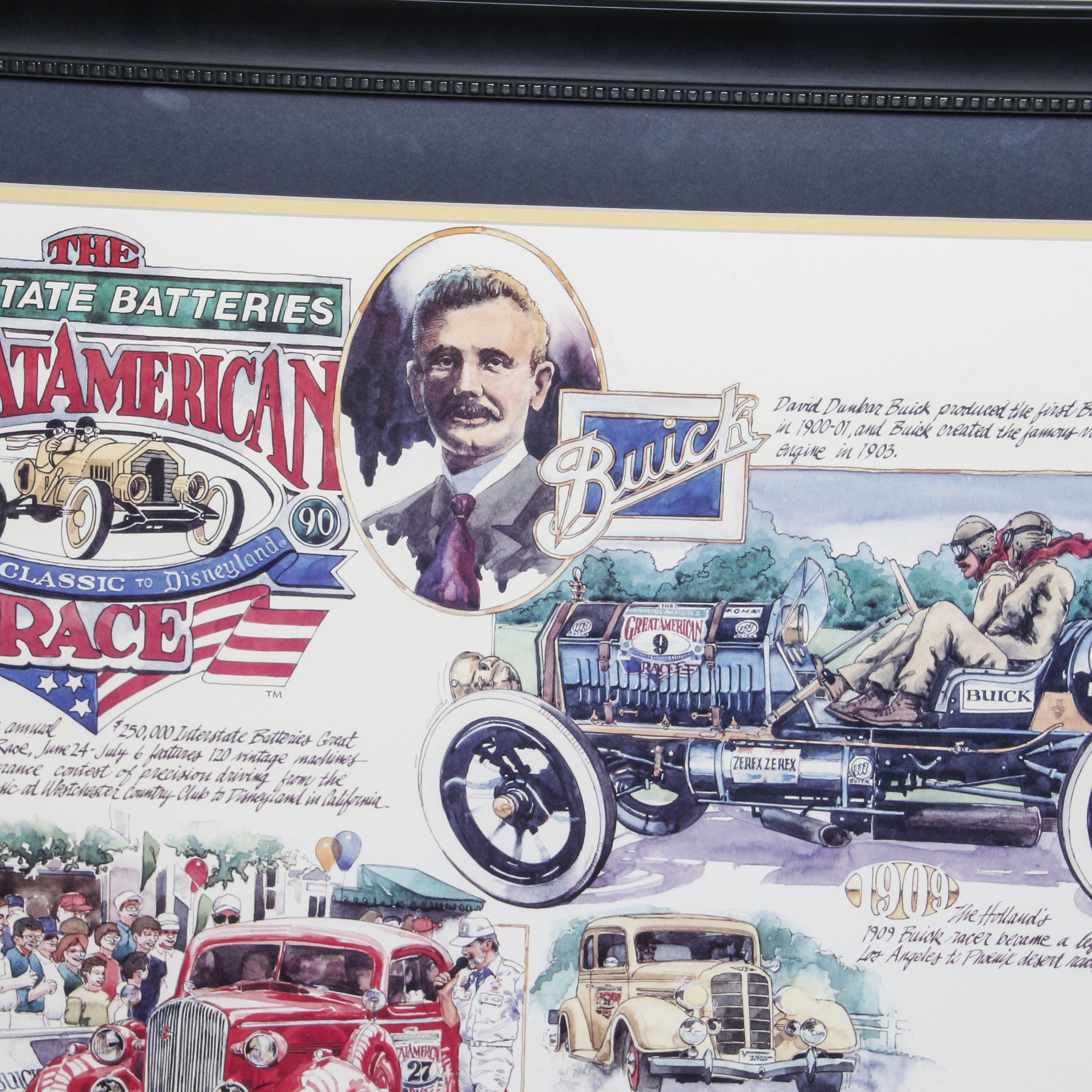 1990 Poster for the Great American Race Buick Classic to Disneyland