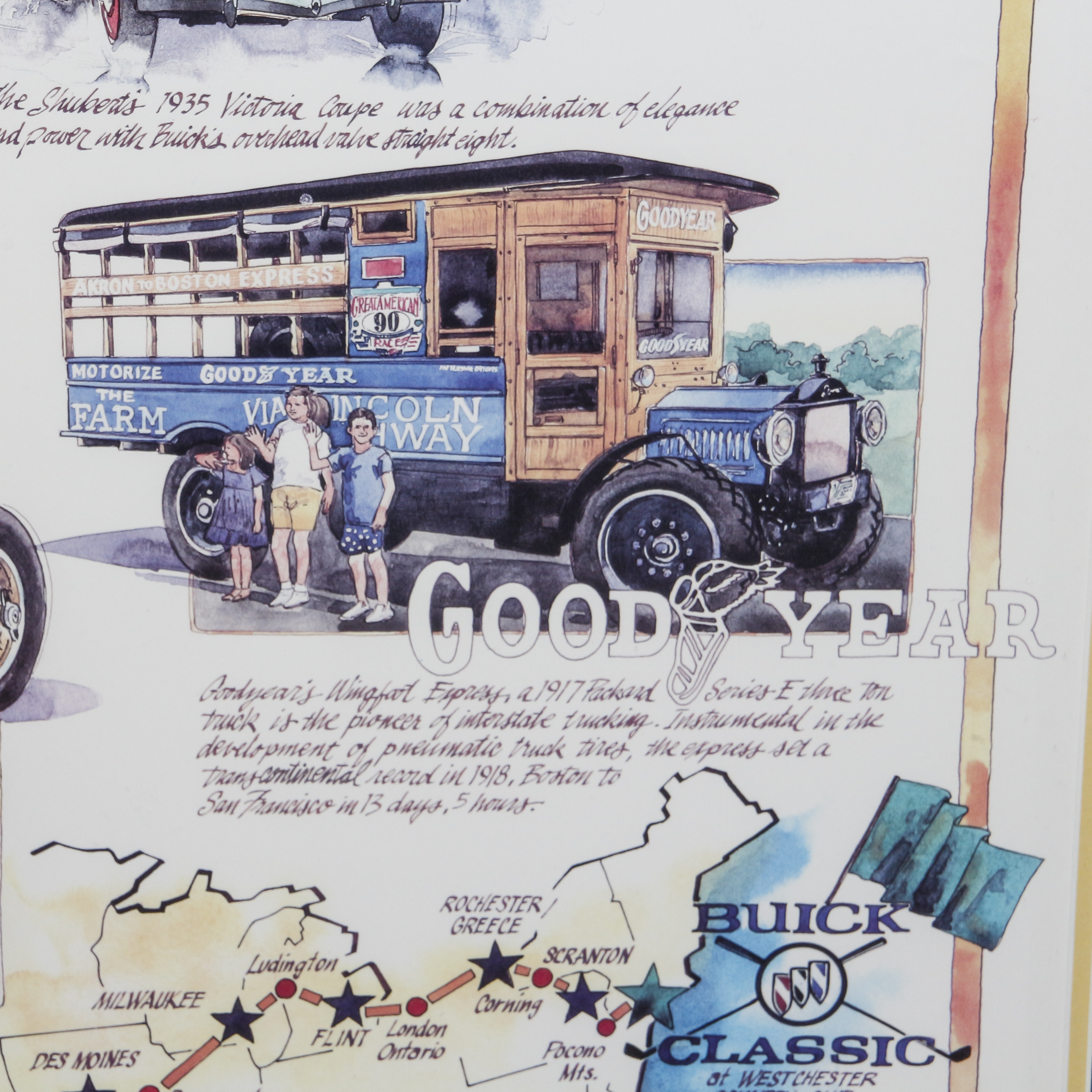 1990 Poster for the Great American Race Buick Classic to Disneyland