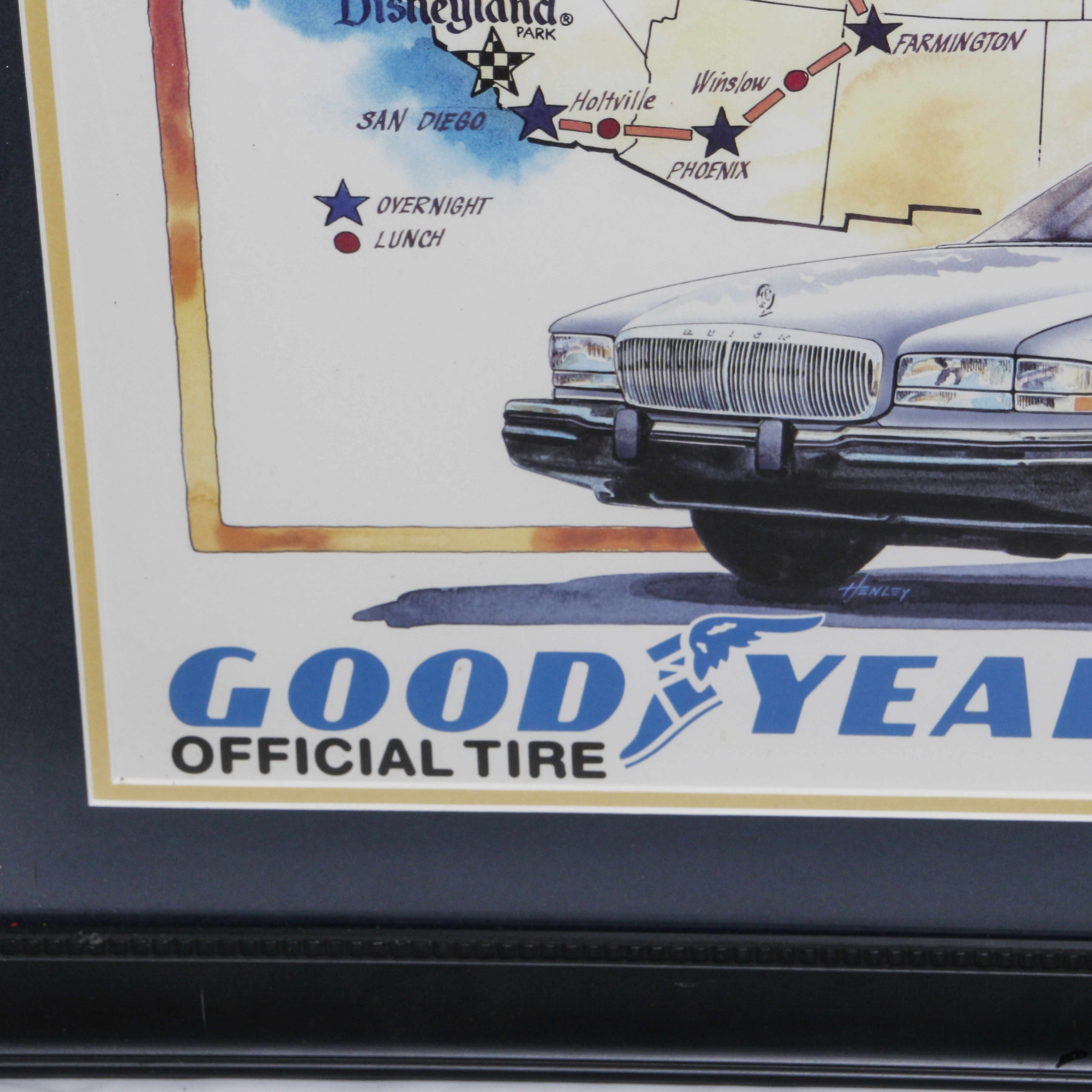 1990 Poster for the Great American Race Buick Classic to Disneyland