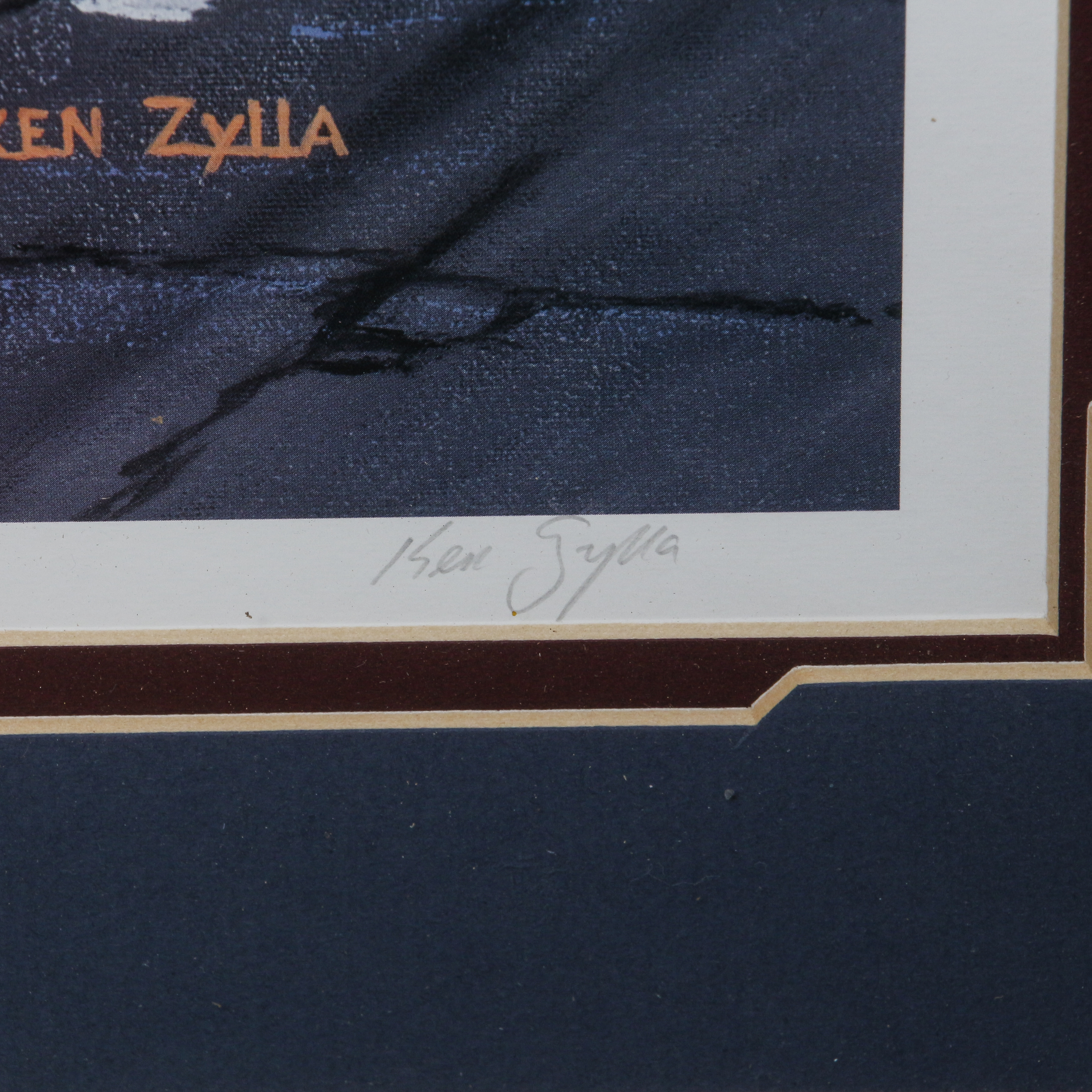 Offset Lithograph of City Street with Texaco Gas Station