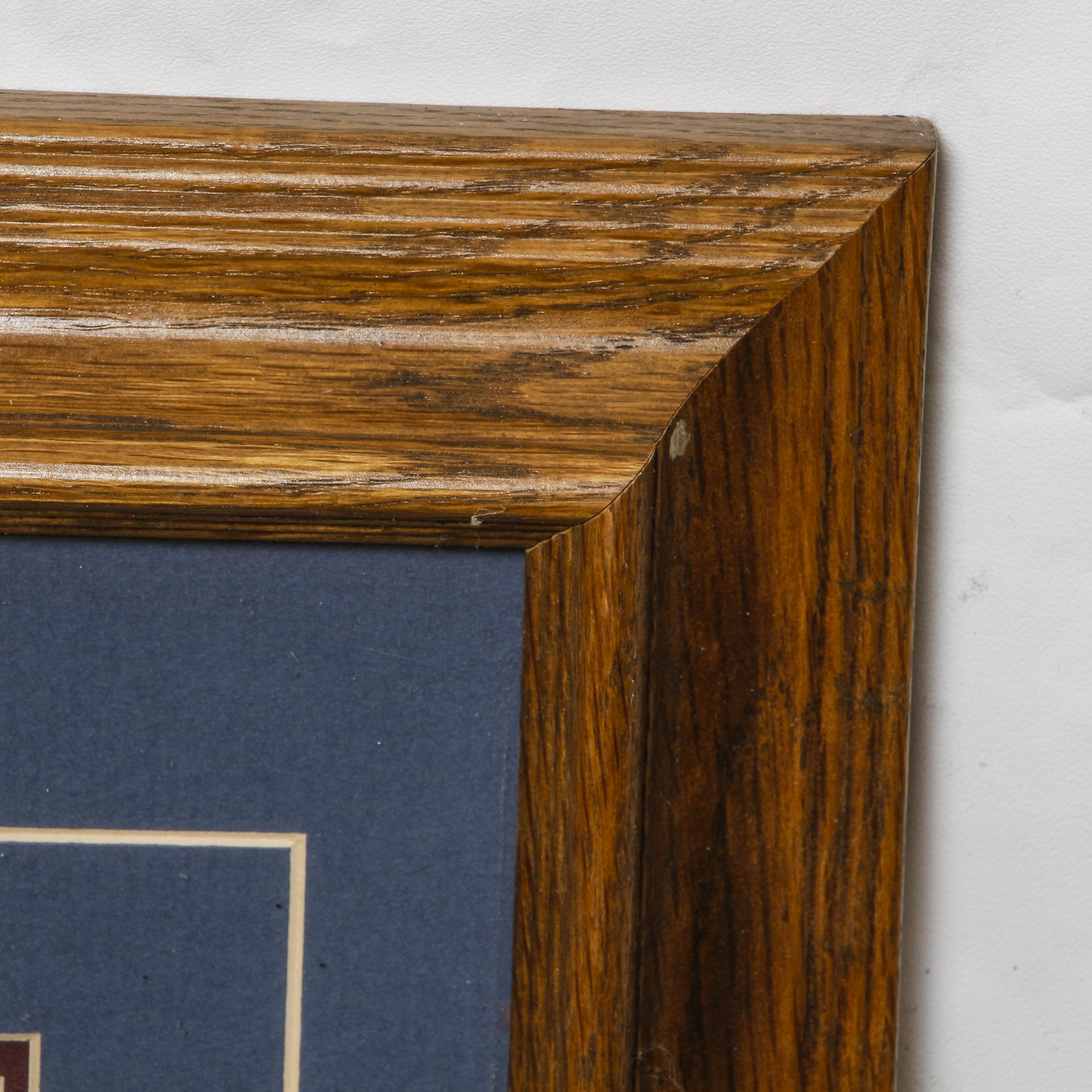 Offset Lithograph of City Street with Texaco Gas Station