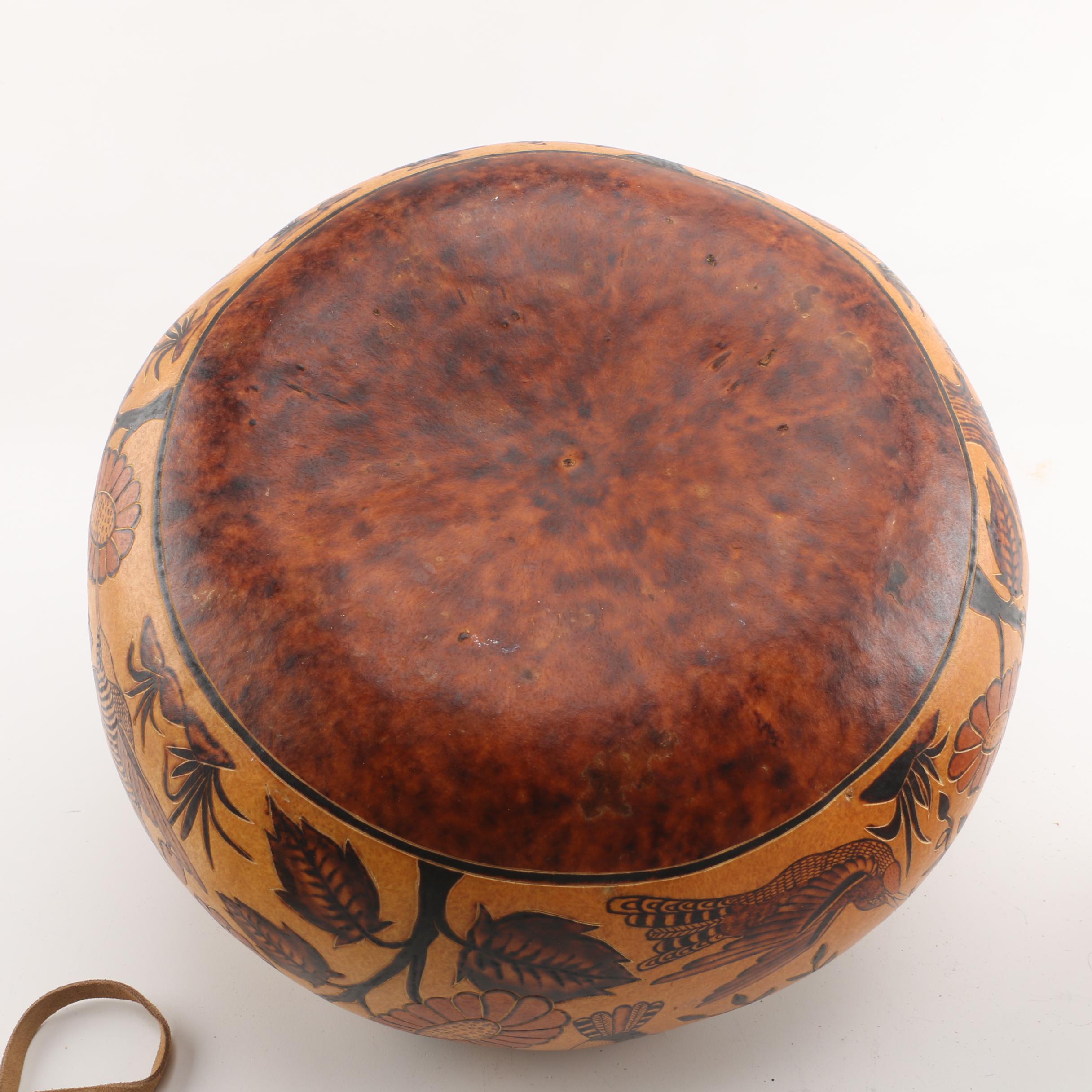 Handmade Lucuma Designs Peruvian Carved Gourds