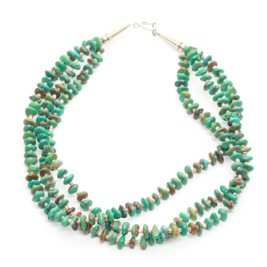 Southwestern Style Turquoise and Shell Necklace