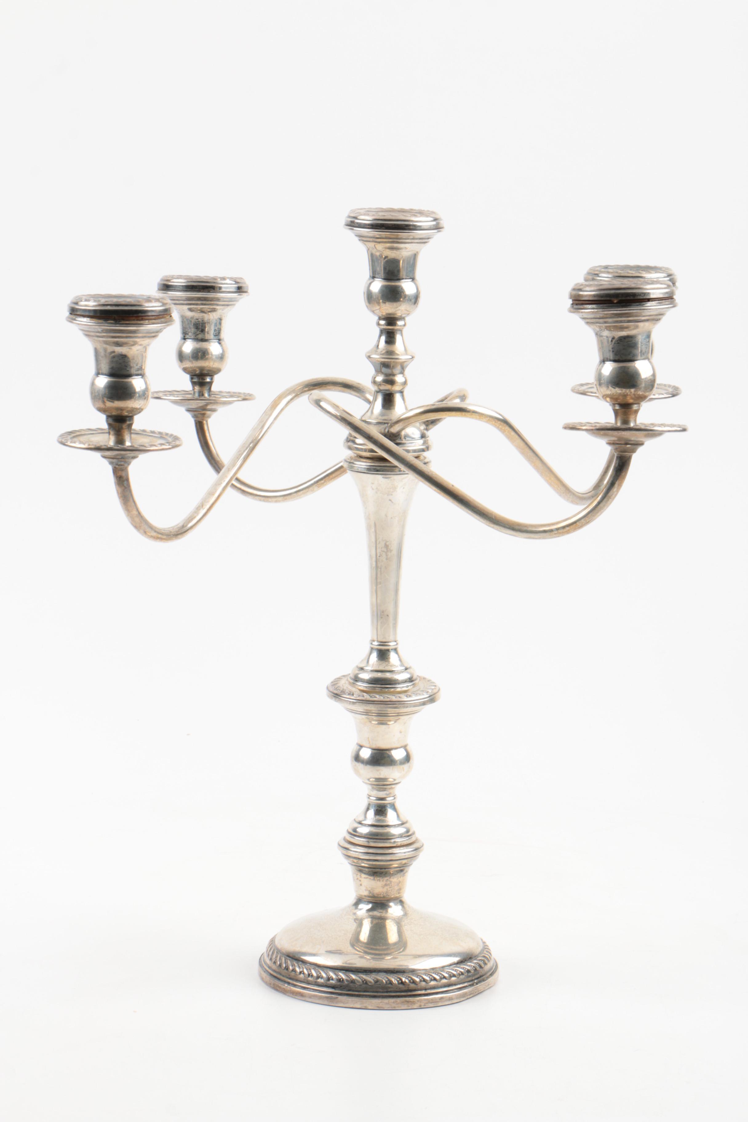Kentshire Weighted Six Light Sterling Candelabra