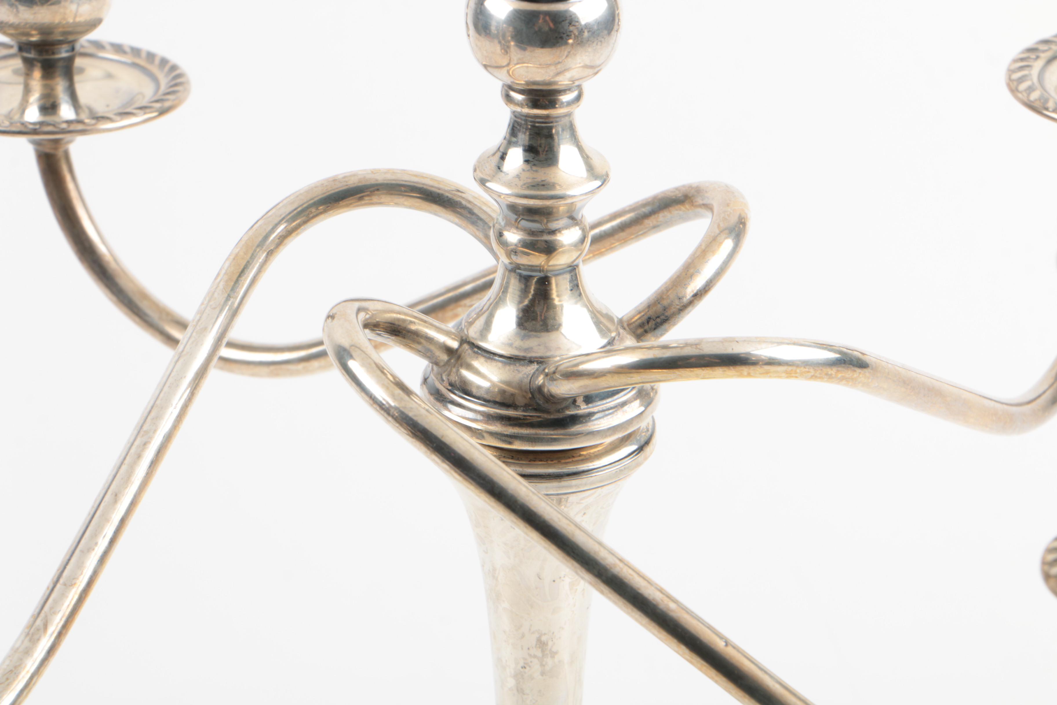 Kentshire Weighted Six Light Sterling Candelabra