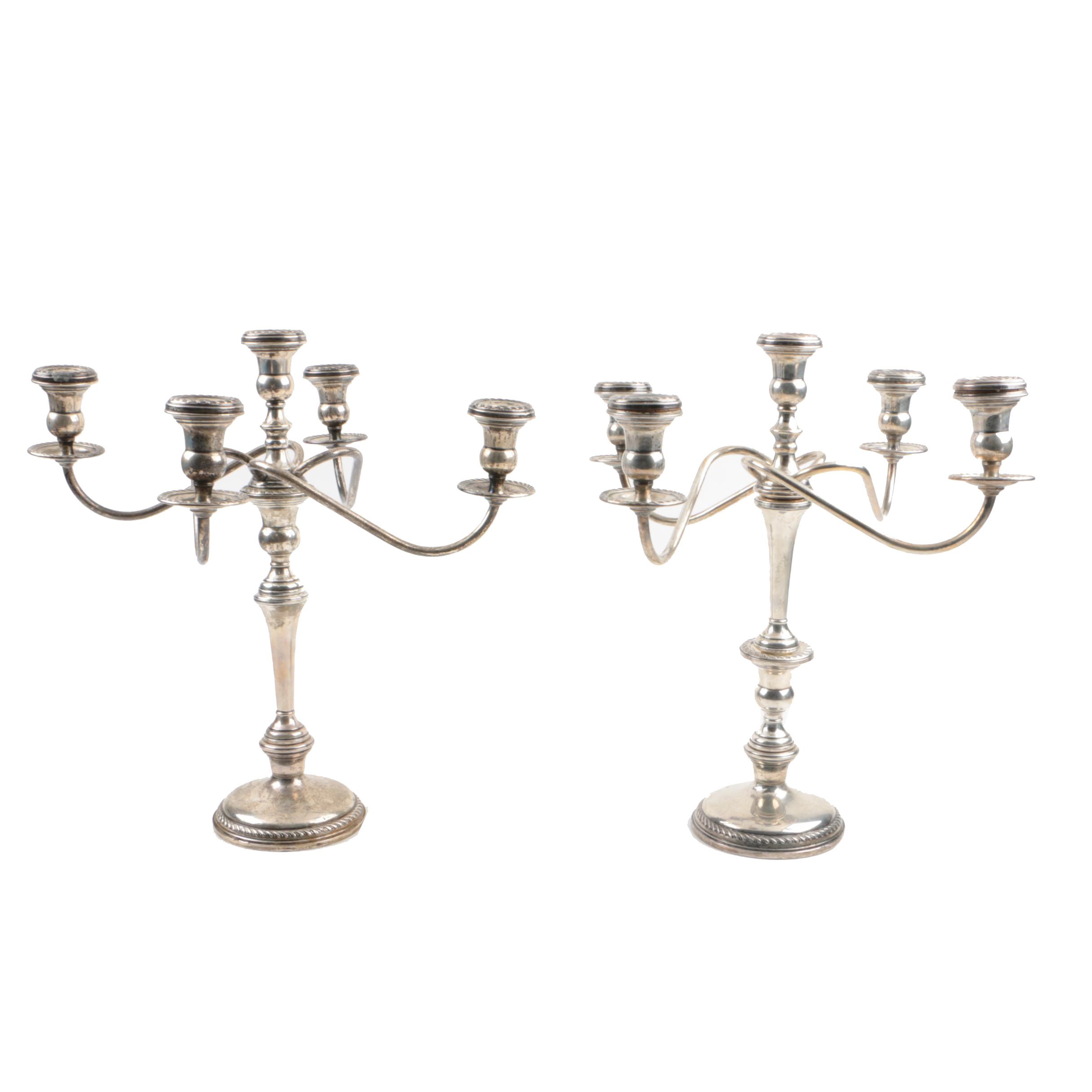 Kentshire Weighted Six Light Sterling Candelabra