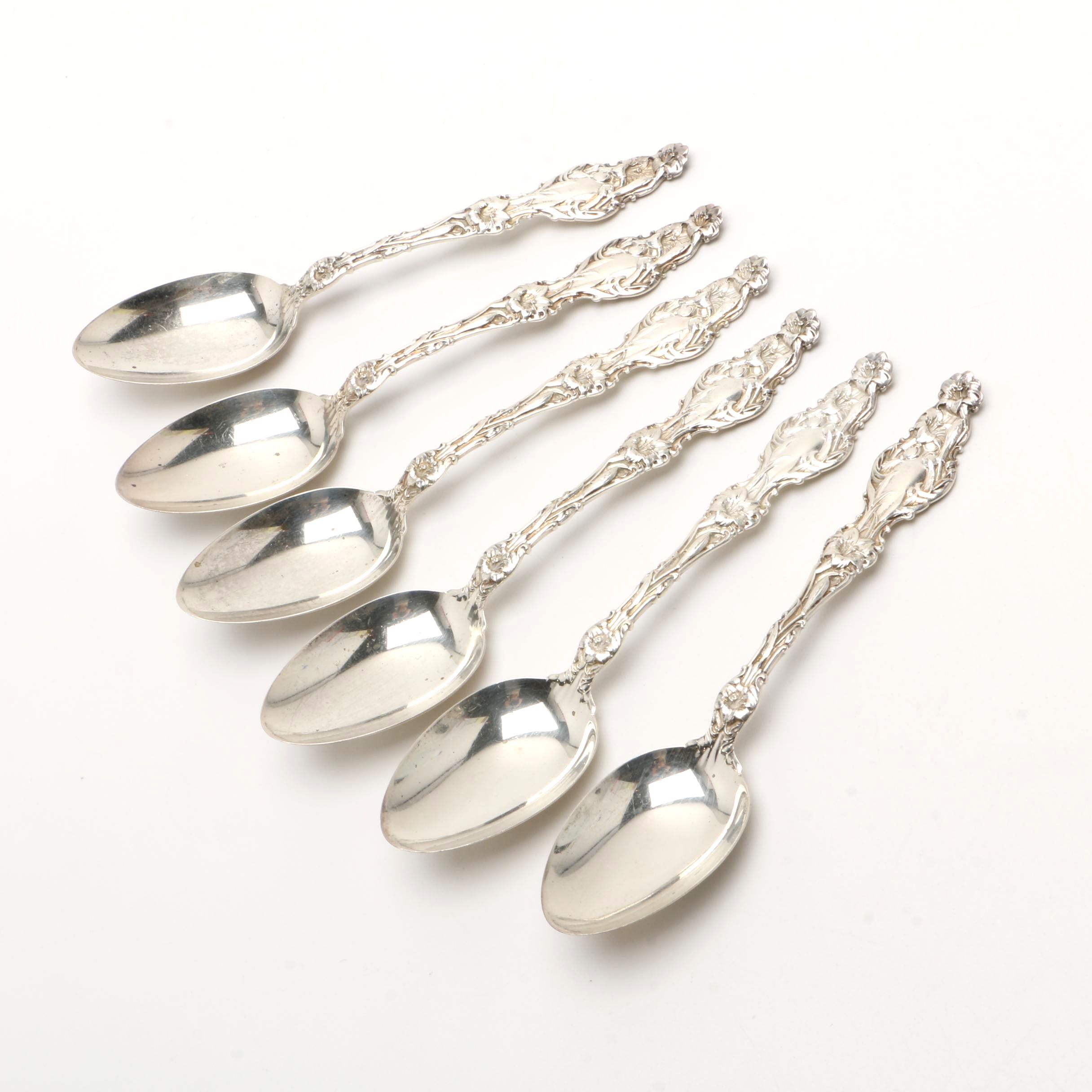 Whiting Manufacturing Co. Sterling Silver "Lily" Spoons