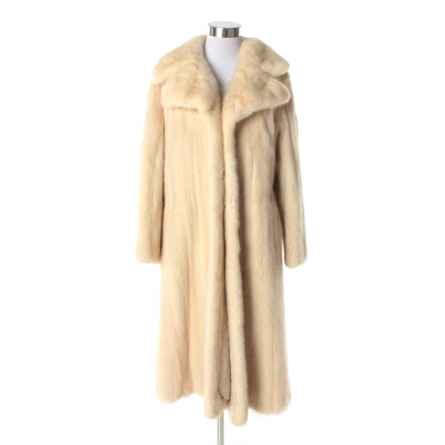 Women's Koslow's Blonde Mink Fur Coat