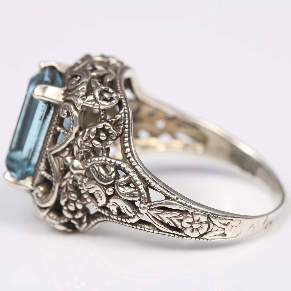 Sterling Silver and 4.20 CT Blue Topaz Ring