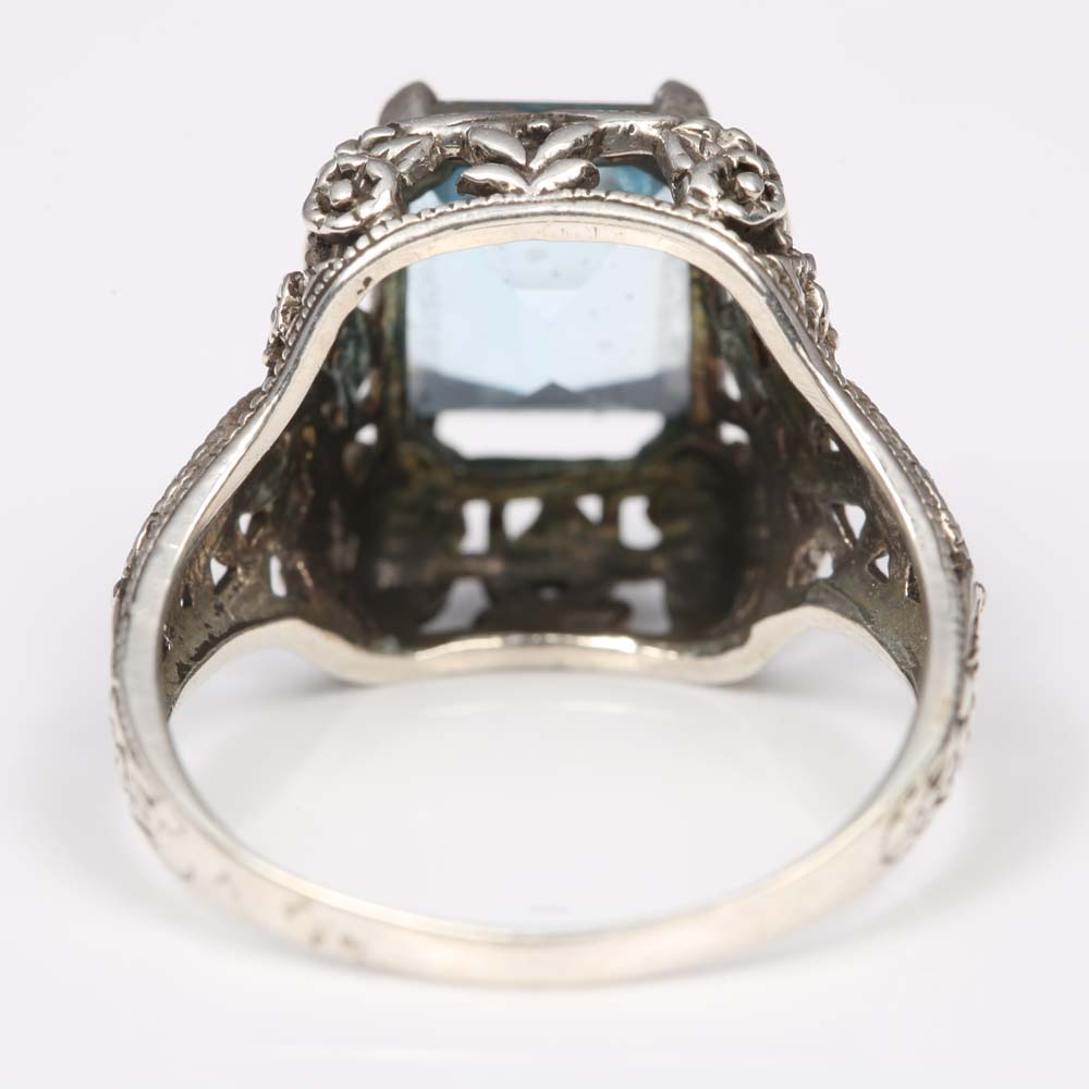 Sterling Silver and 4.20 CT Blue Topaz Ring