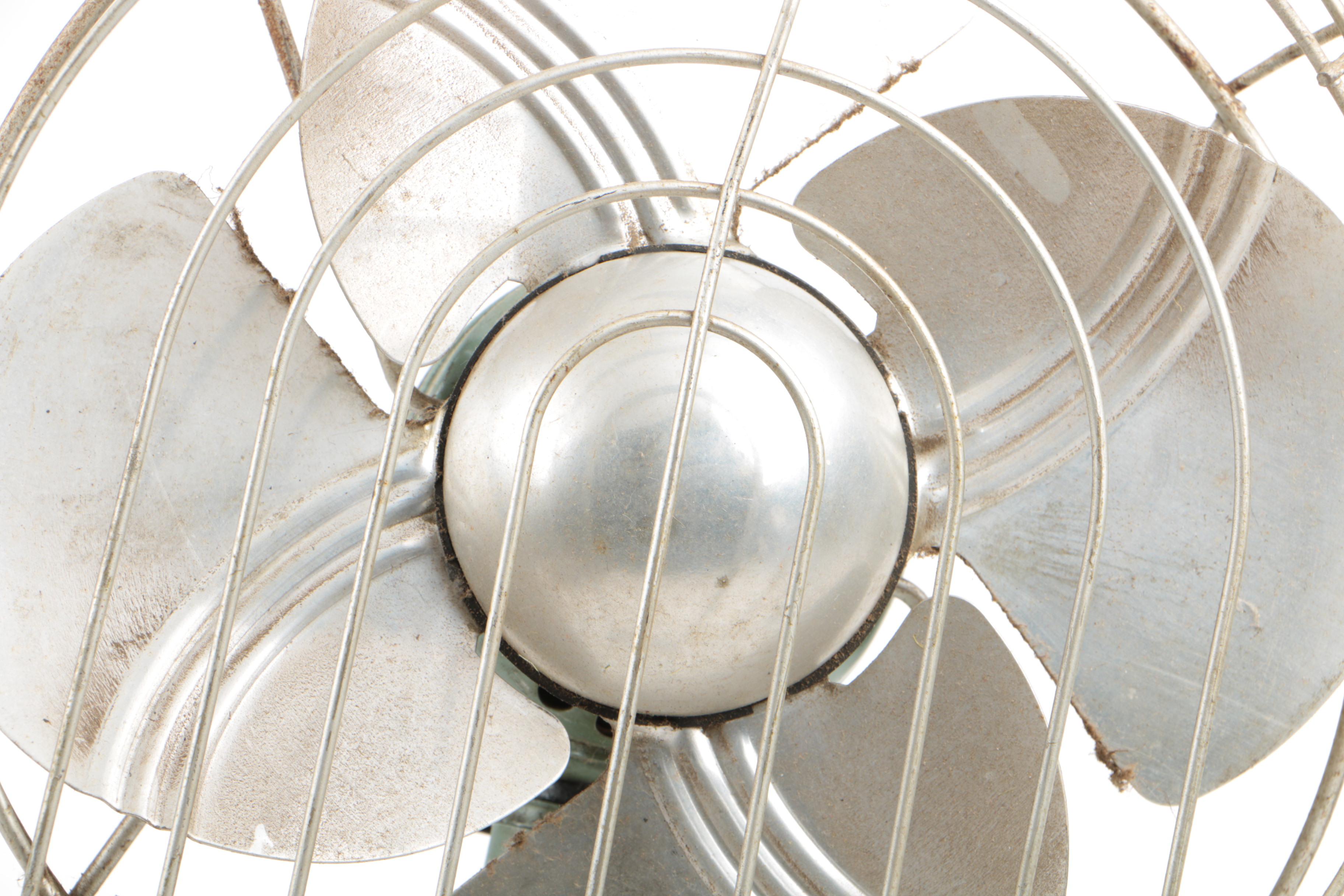 Vintage Dominion Fan and Circa 1900s Staats Two-Piece Cast Iron Money Changer