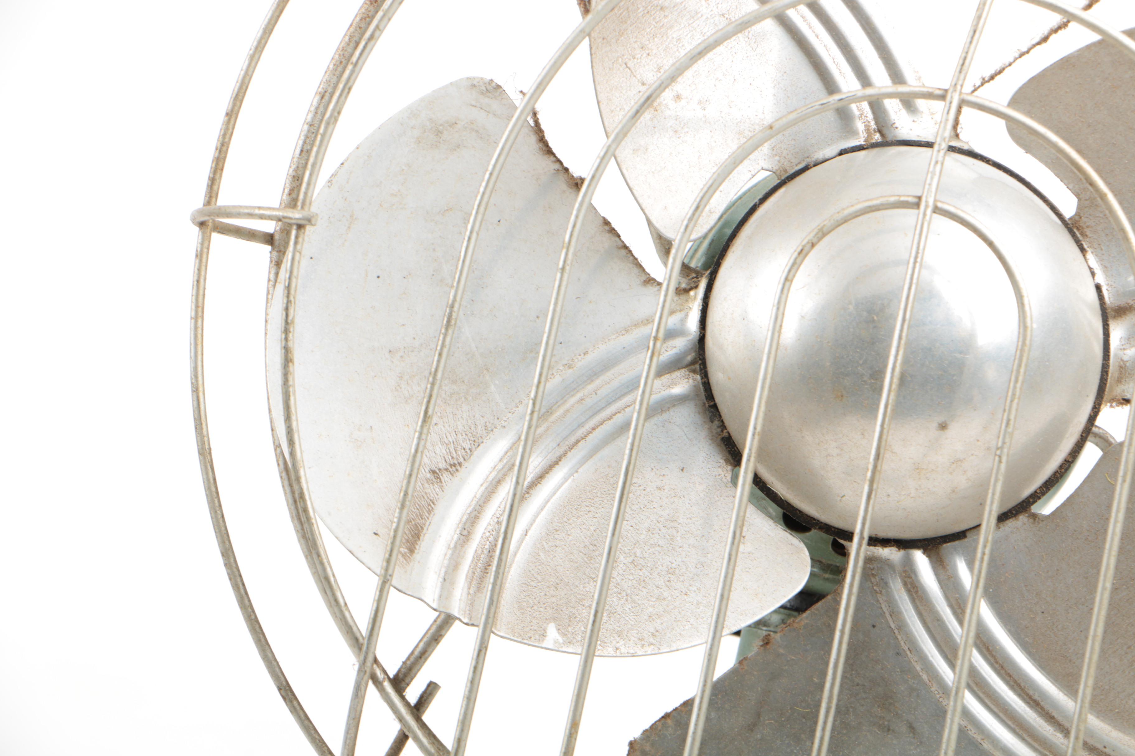 Vintage Dominion Fan and Circa 1900s Staats Two-Piece Cast Iron Money Changer