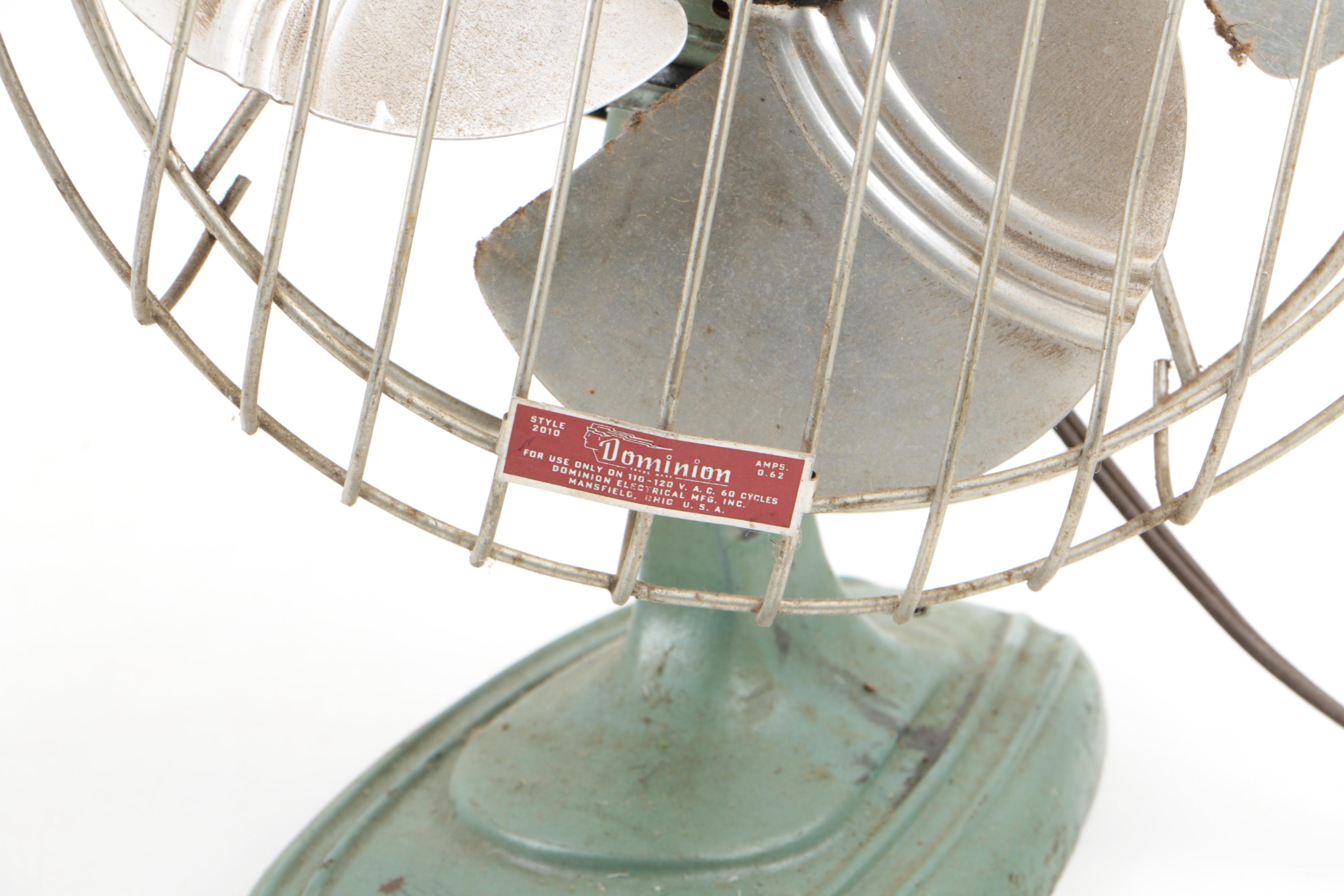 Vintage Dominion Fan and Circa 1900s Staats Two-Piece Cast Iron Money Changer