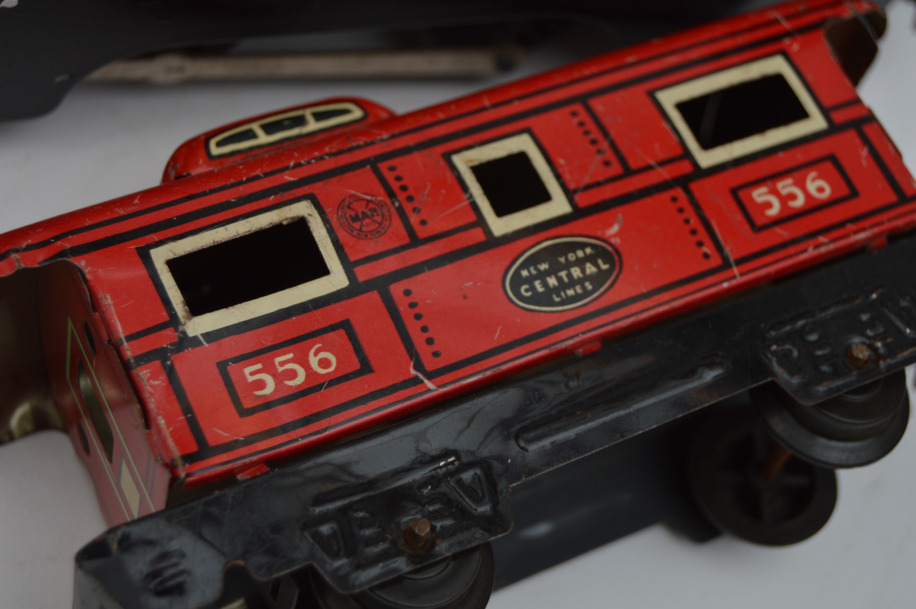 Vintage Model Train Cars with Tracks and Accessories