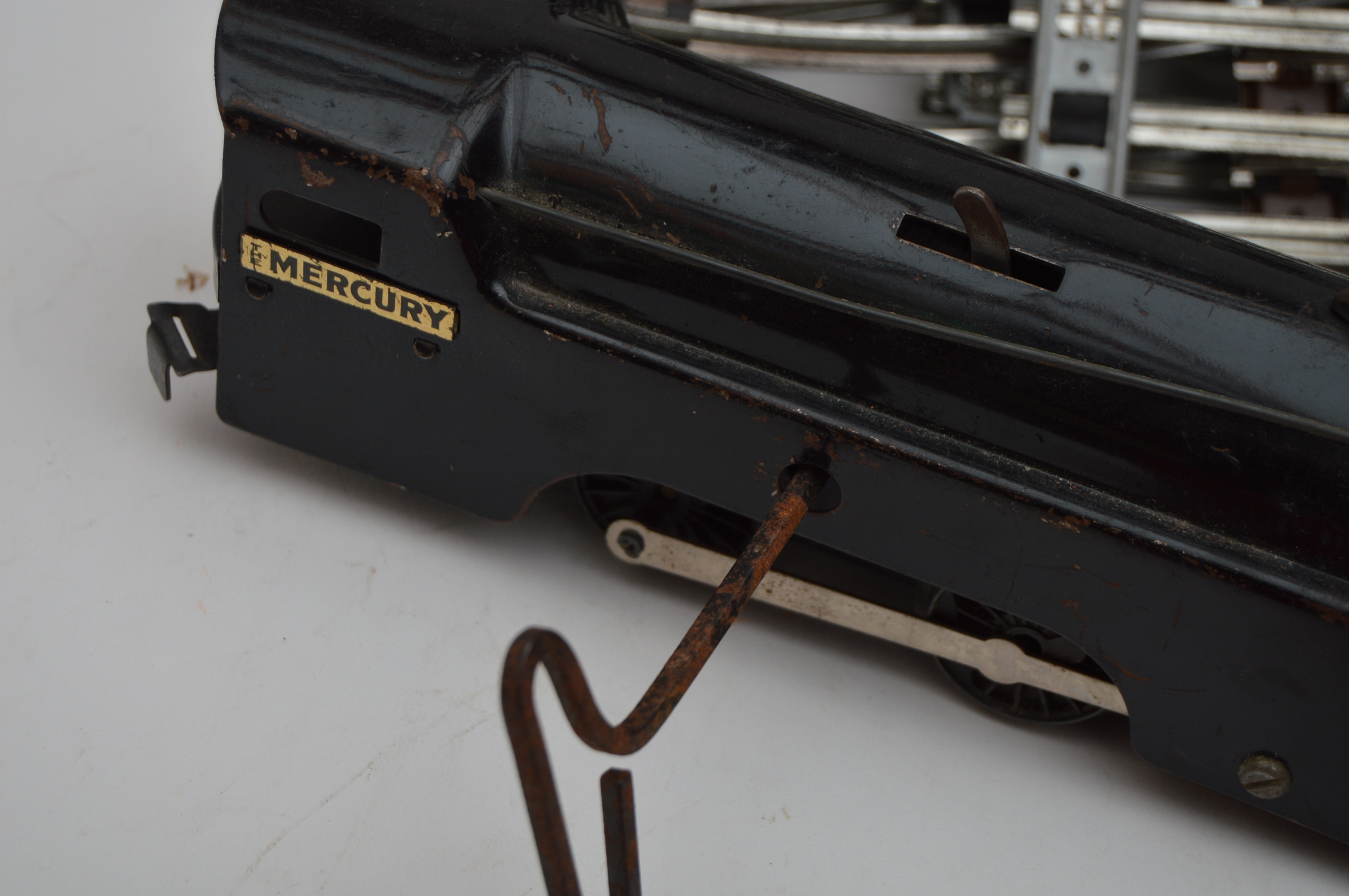 Vintage Model Train Cars with Tracks and Accessories