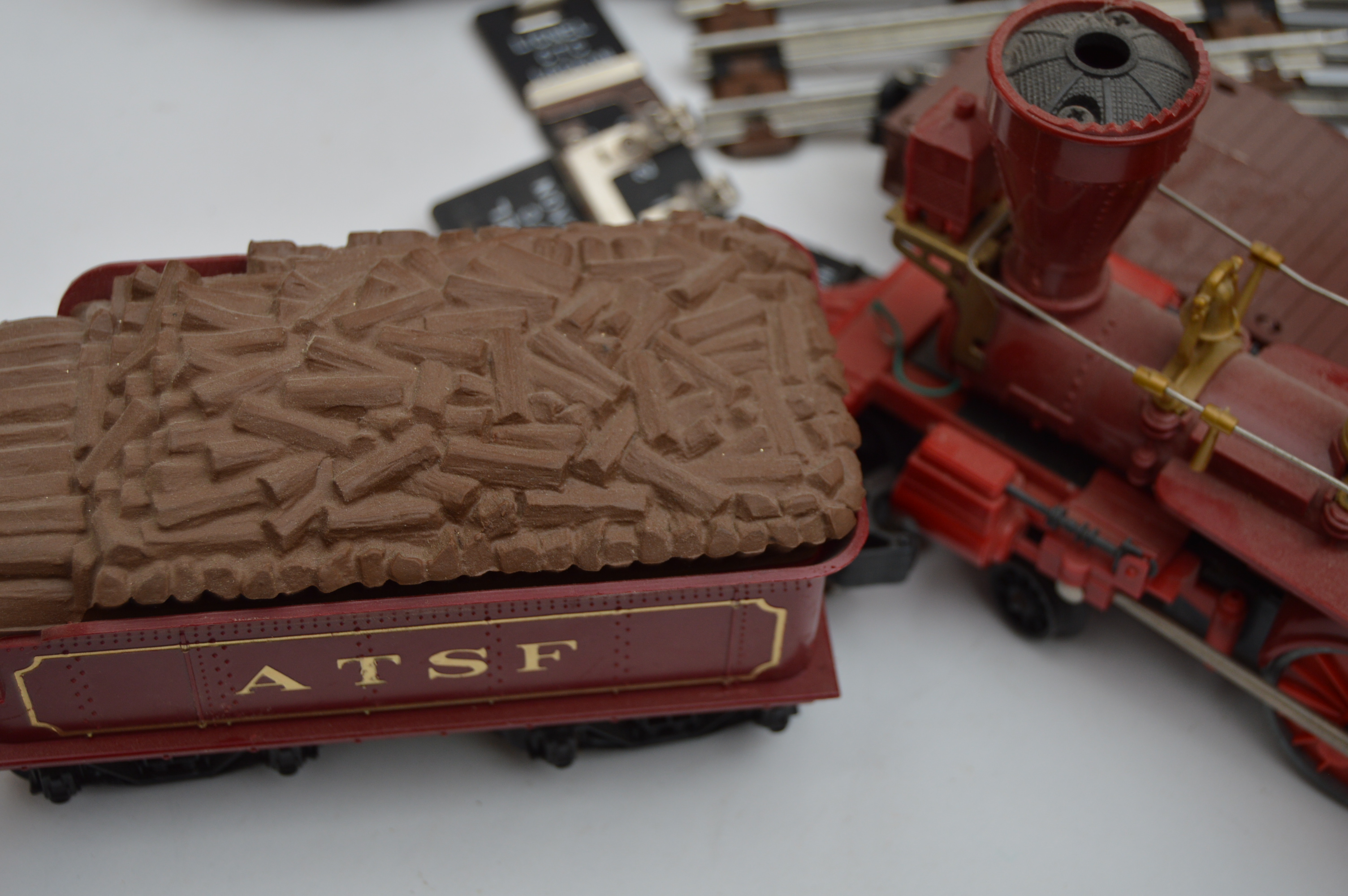 Vintage Model Train Cars with Tracks and Accessories