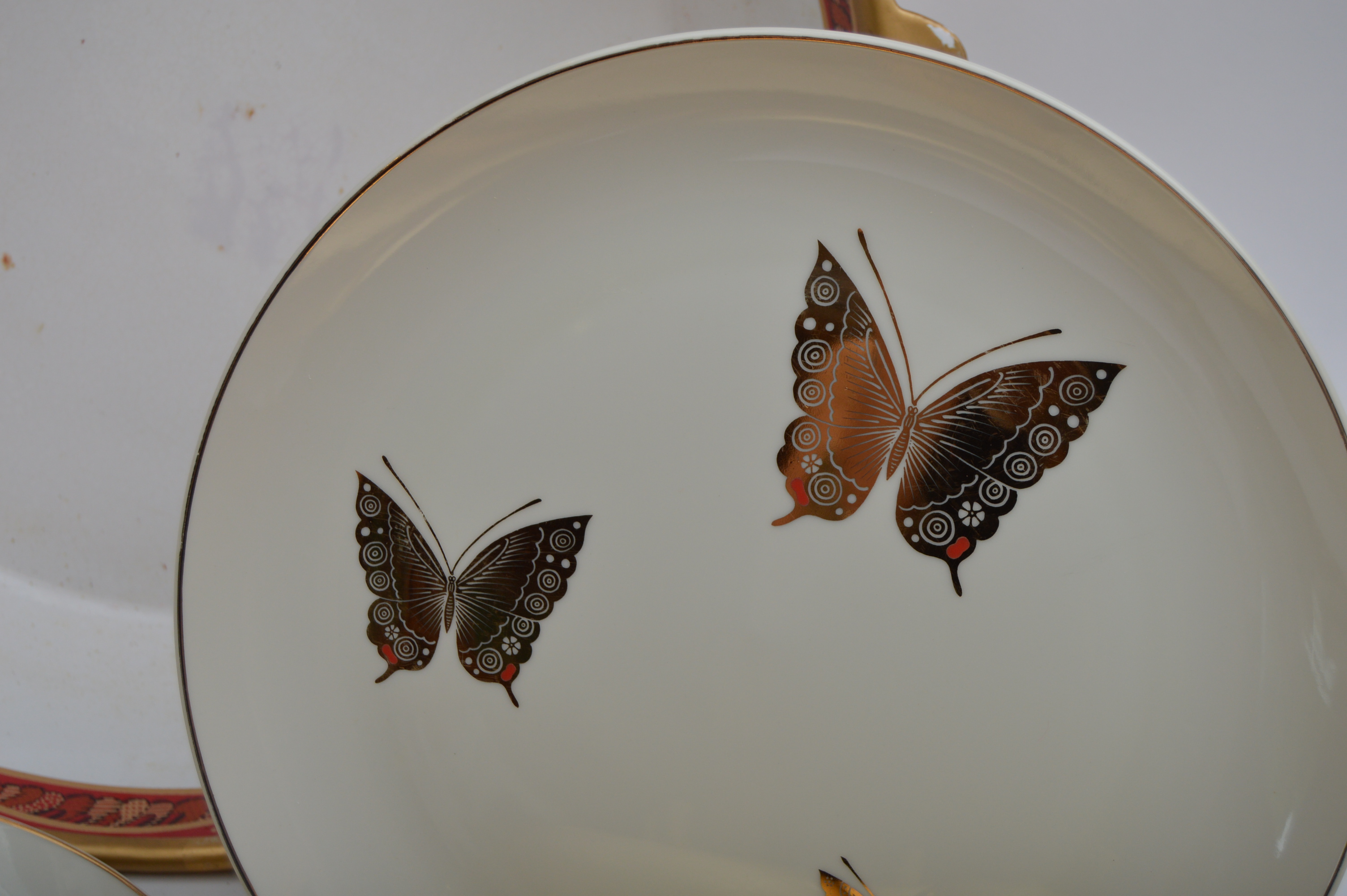 Japanese Lacquerware Boxes, Butterfly Plates