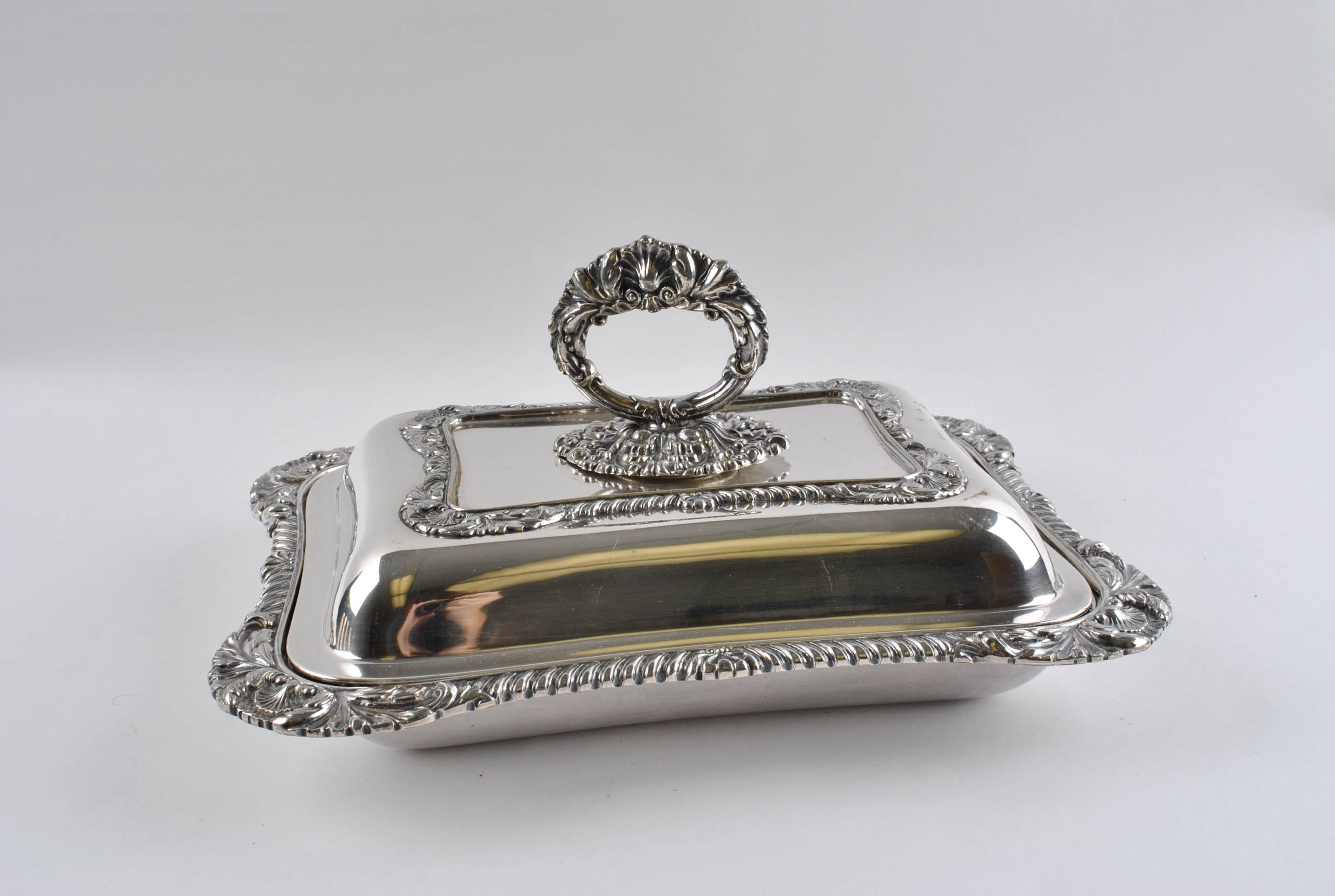 W. & S. Blackinton Silver Plate Liquor Glasses with Convertible Vegetable Dish