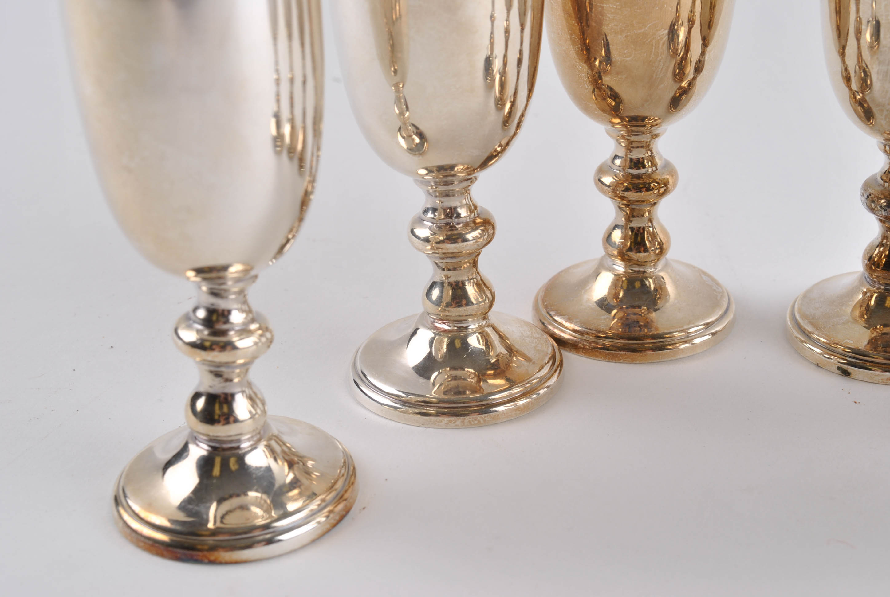 W. & S. Blackinton Silver Plate Liquor Glasses with Convertible Vegetable Dish