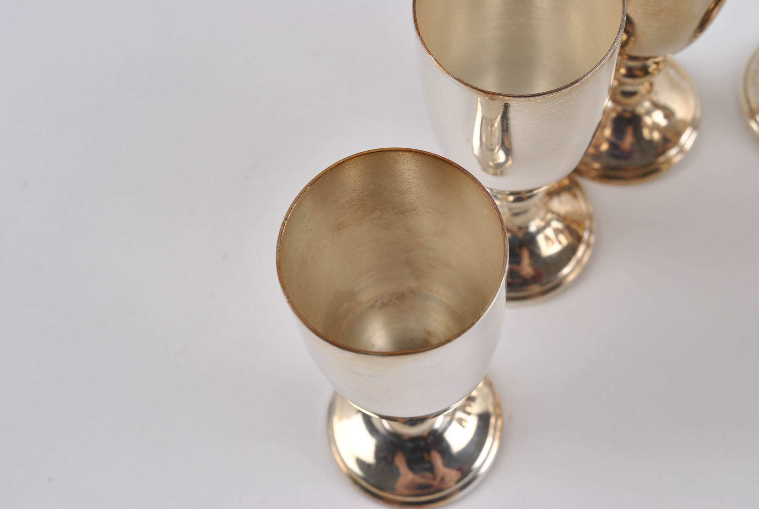 W. & S. Blackinton Silver Plate Liquor Glasses with Convertible Vegetable Dish