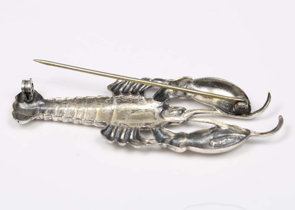 Sterling Silver Lobster Brooch