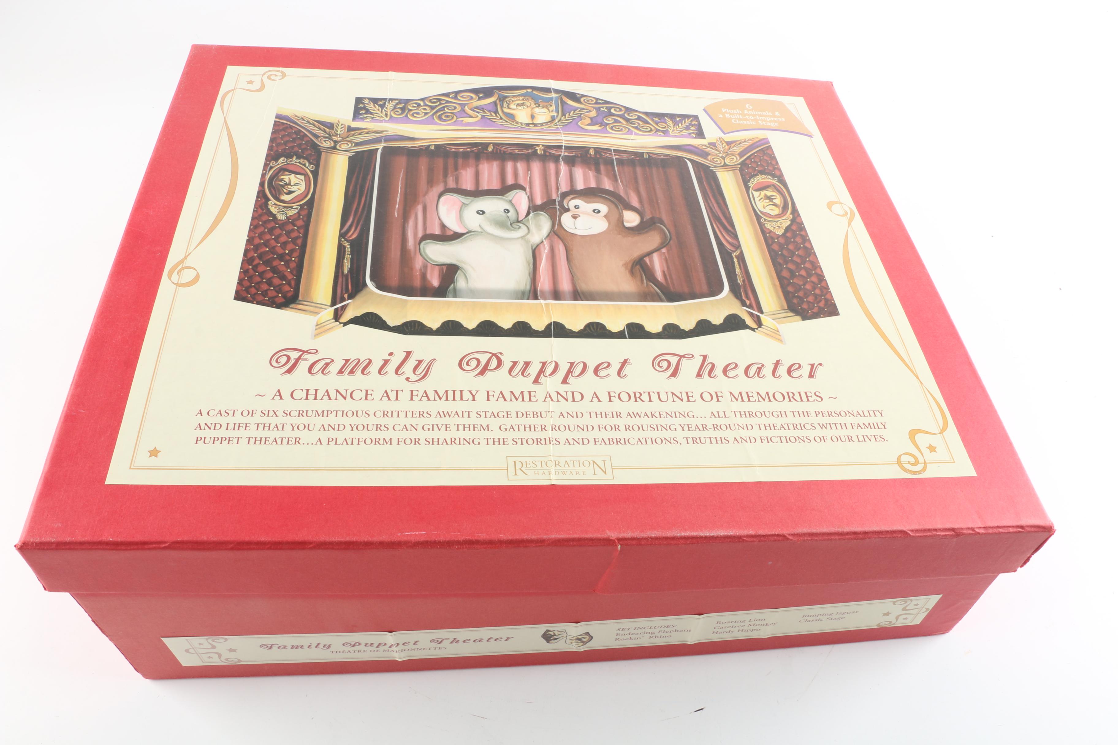 Restoration Hardware "Family Puppet Theater" with Hand Puppets