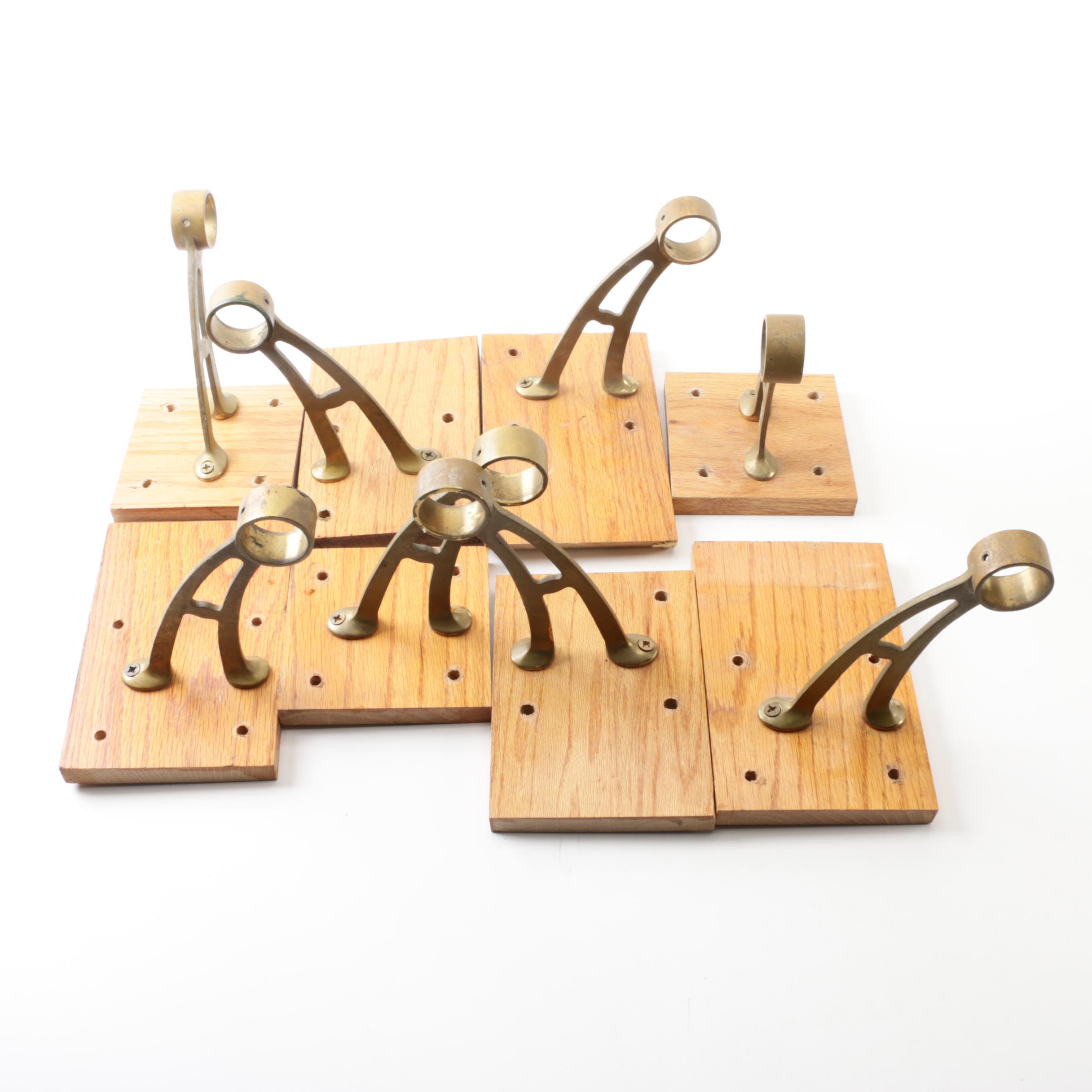 Metal and Wood Ballet Barre Braces and Hardware