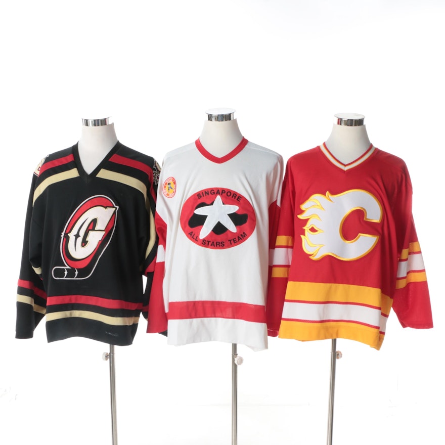 Calgary Flames 1989 Stanley Cup Jersey and Other Hockey Jerseys