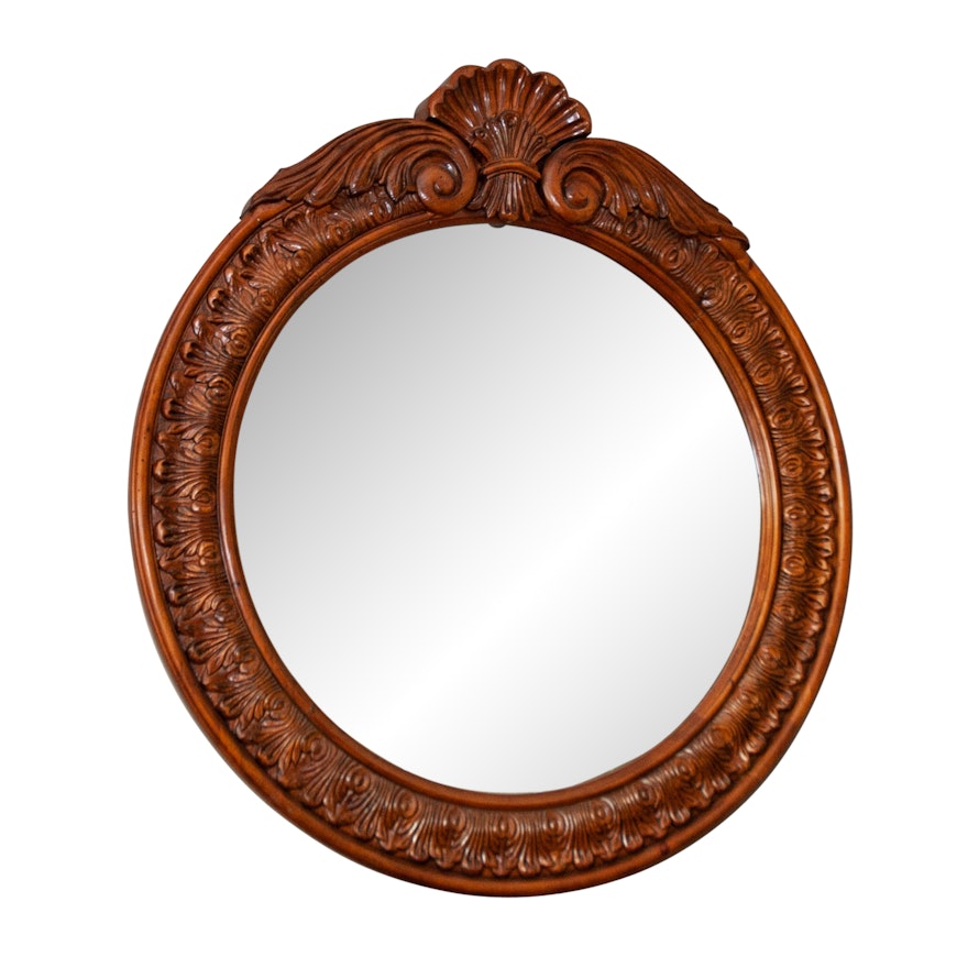 Carved Wooden Wall Mirror