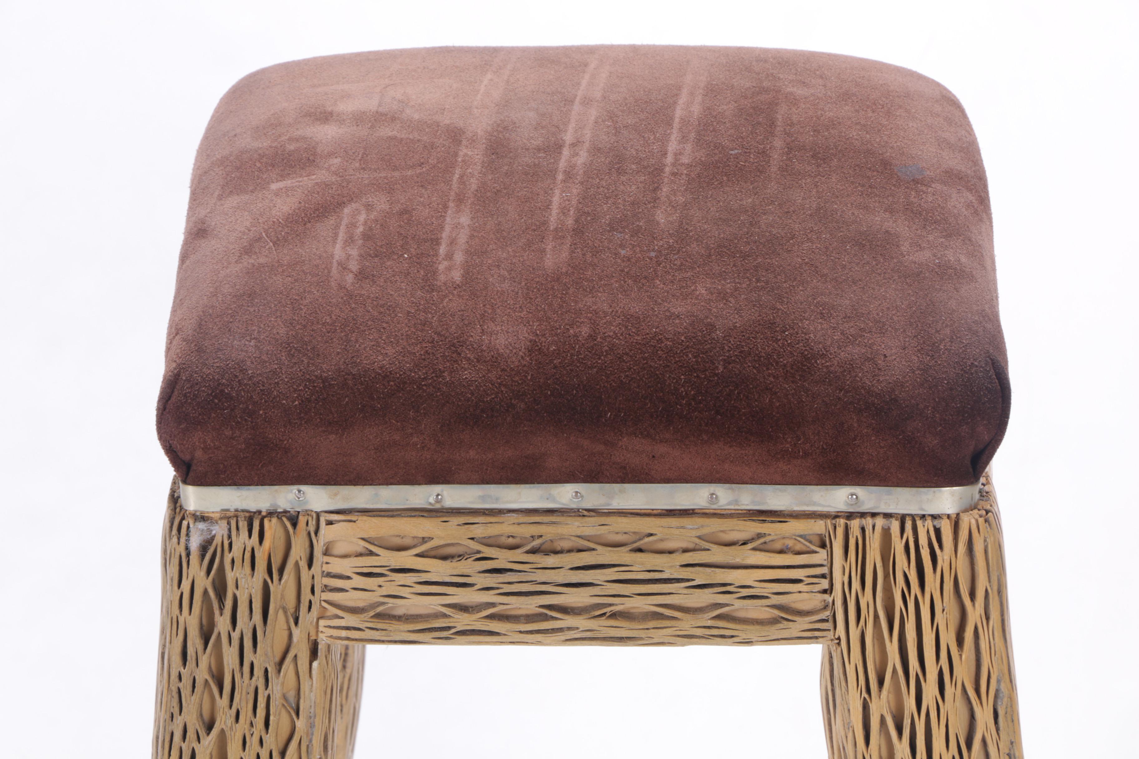 Contemporary Wood and Metal Barstool