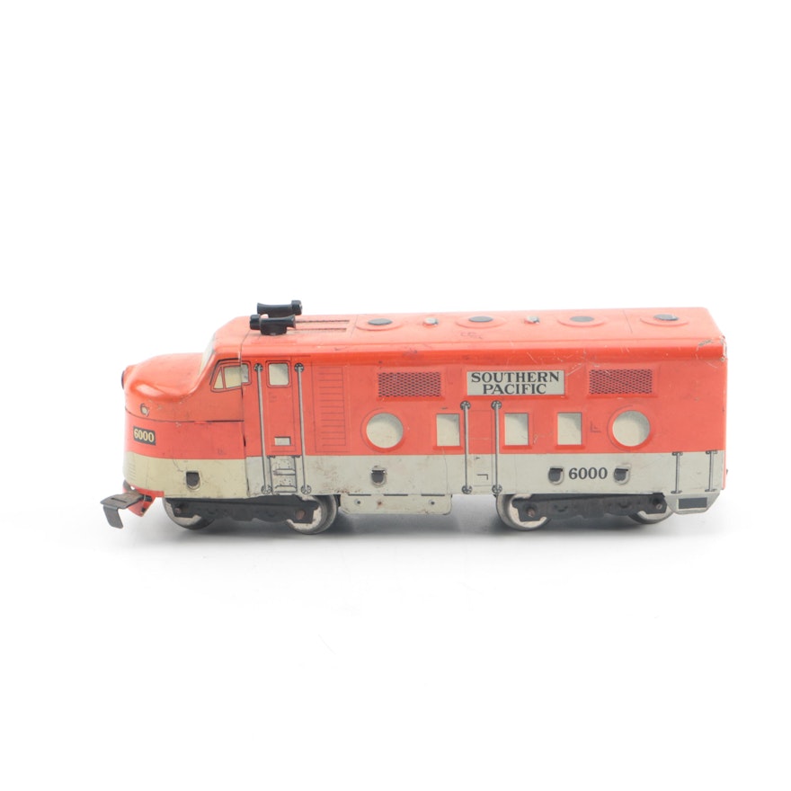 Vintage Marx Southern Pacific Metal Locomotive