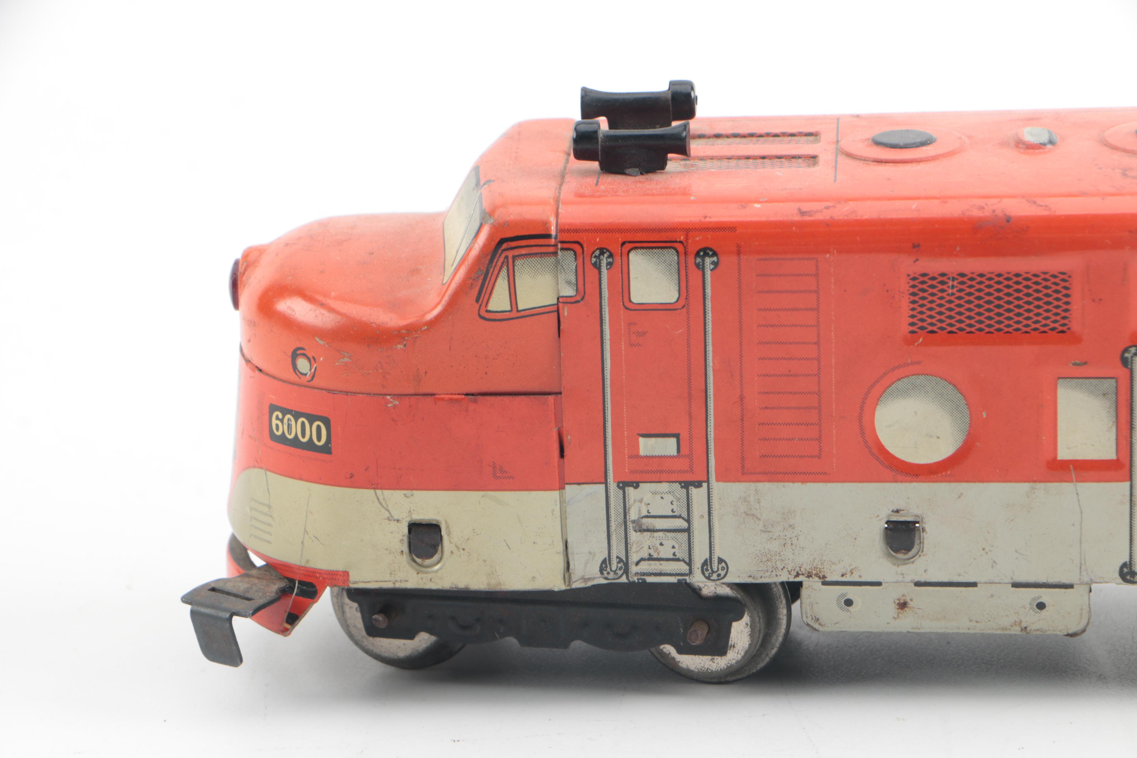 Vintage Marx Southern Pacific Metal Locomotive