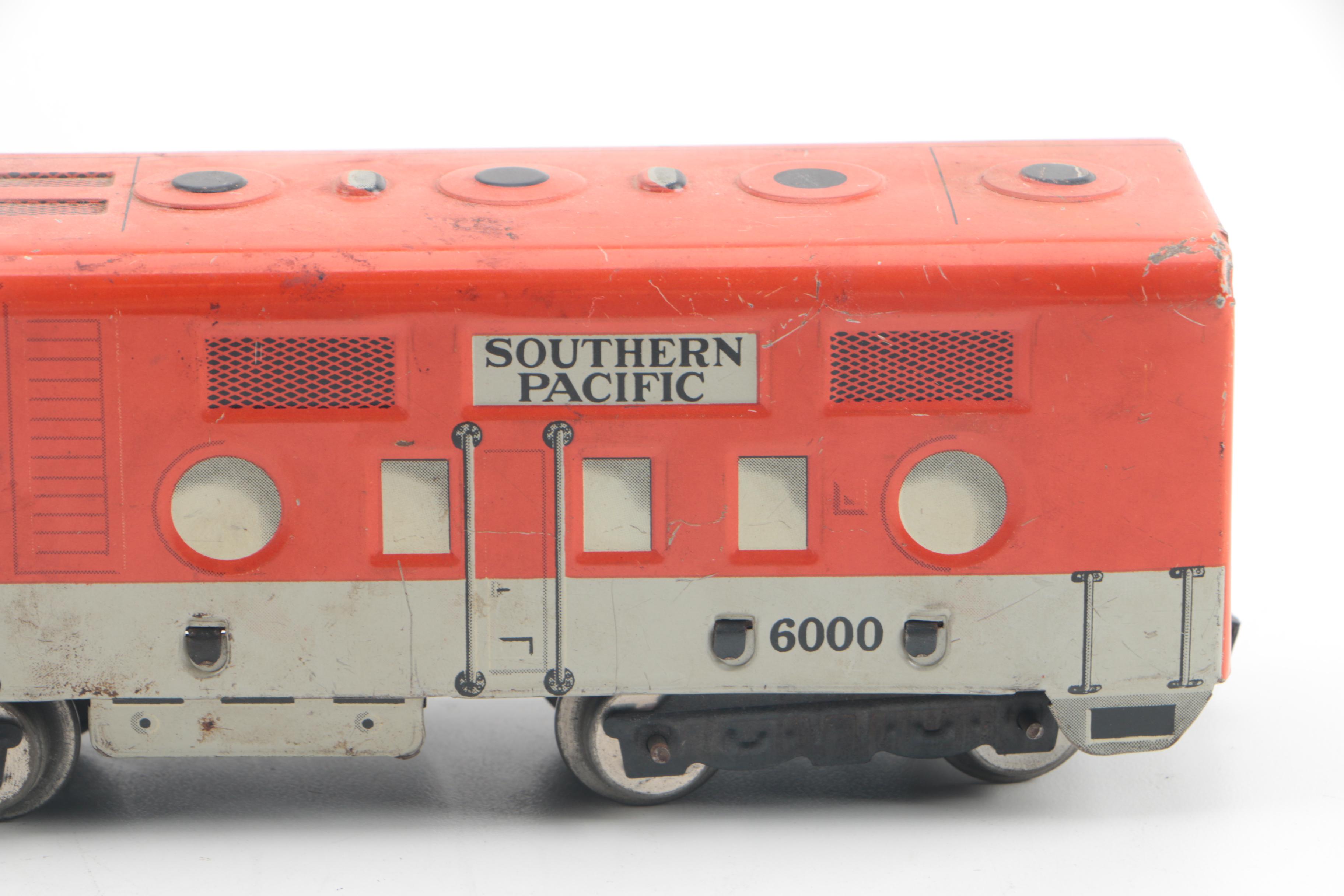 Vintage Marx Southern Pacific Metal Locomotive