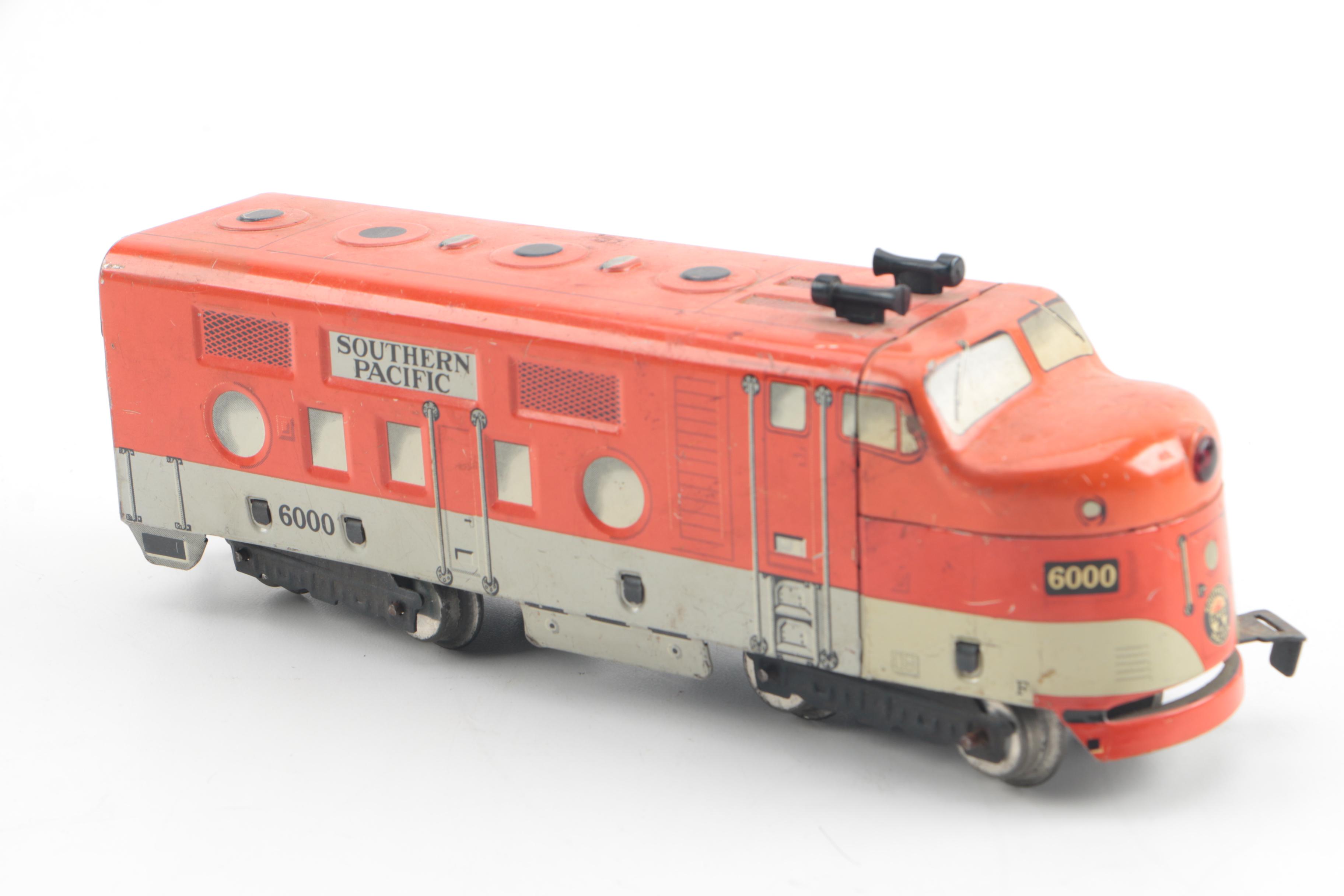 Vintage Marx Southern Pacific Metal Locomotive