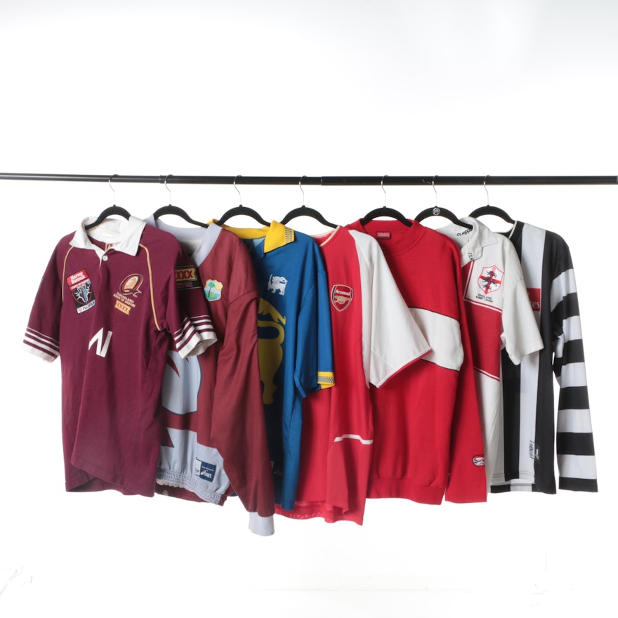 Soccer, Cricket, and Rugby Jerseys