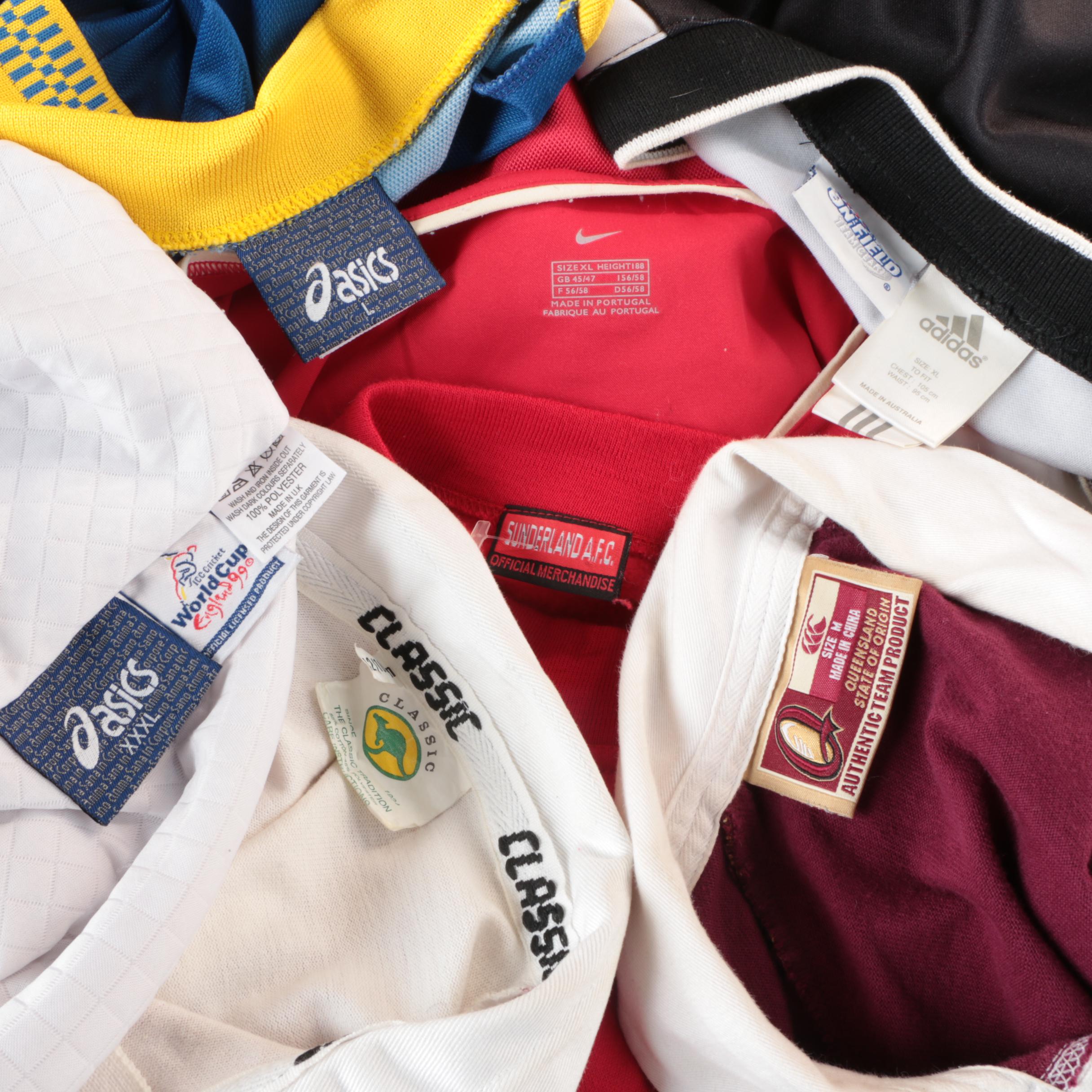 Soccer, Cricket, and Rugby Jerseys